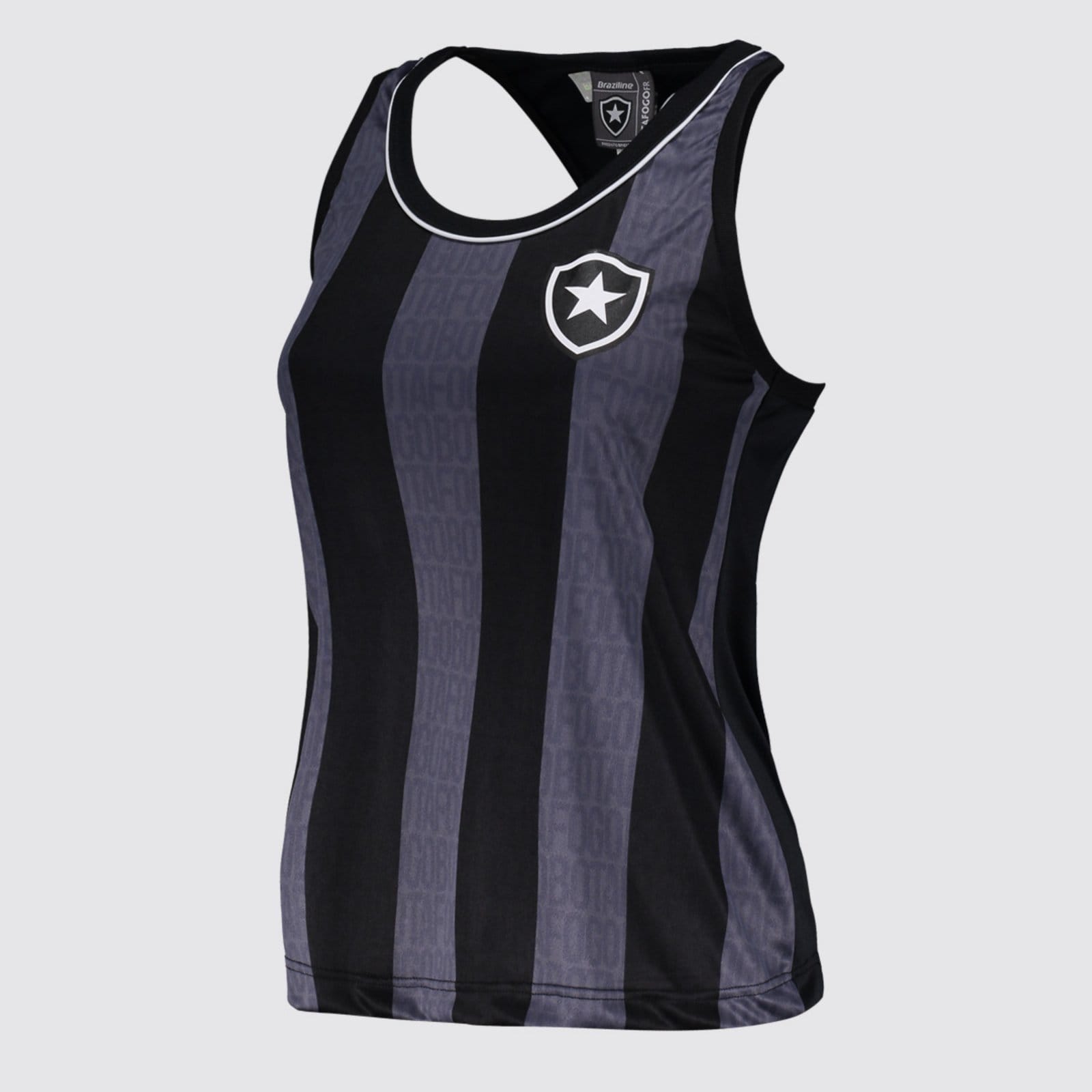 Vista 2 Regata Botafogo Presença Feminina Preta braziline preto