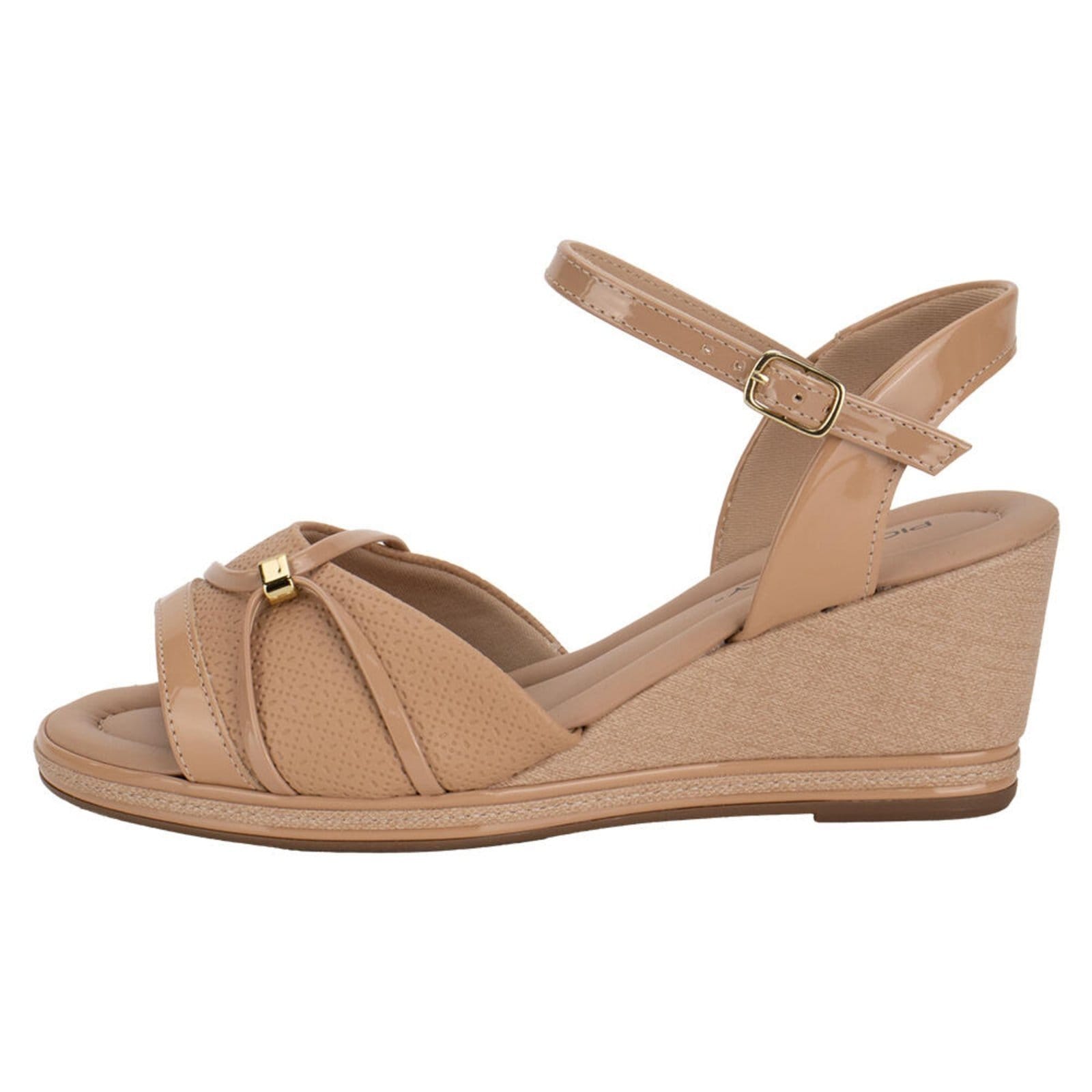 Vista 2 Sandália Feminina Anabela Piccadilly 408232 0088232 Piccadilly laranja