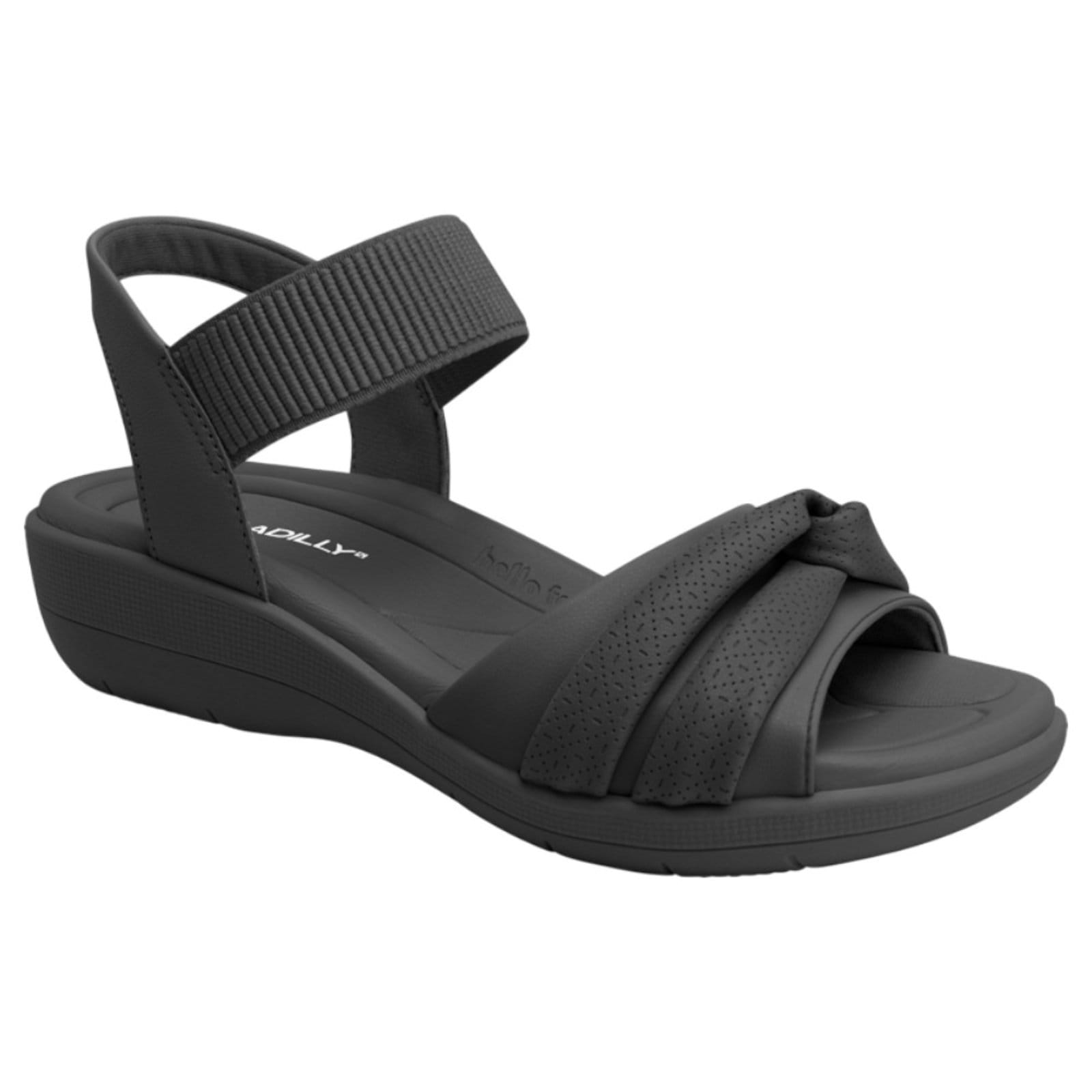 Sandália Anabela Fascite Plantar Piccadilly 239024 Feminina - Preta