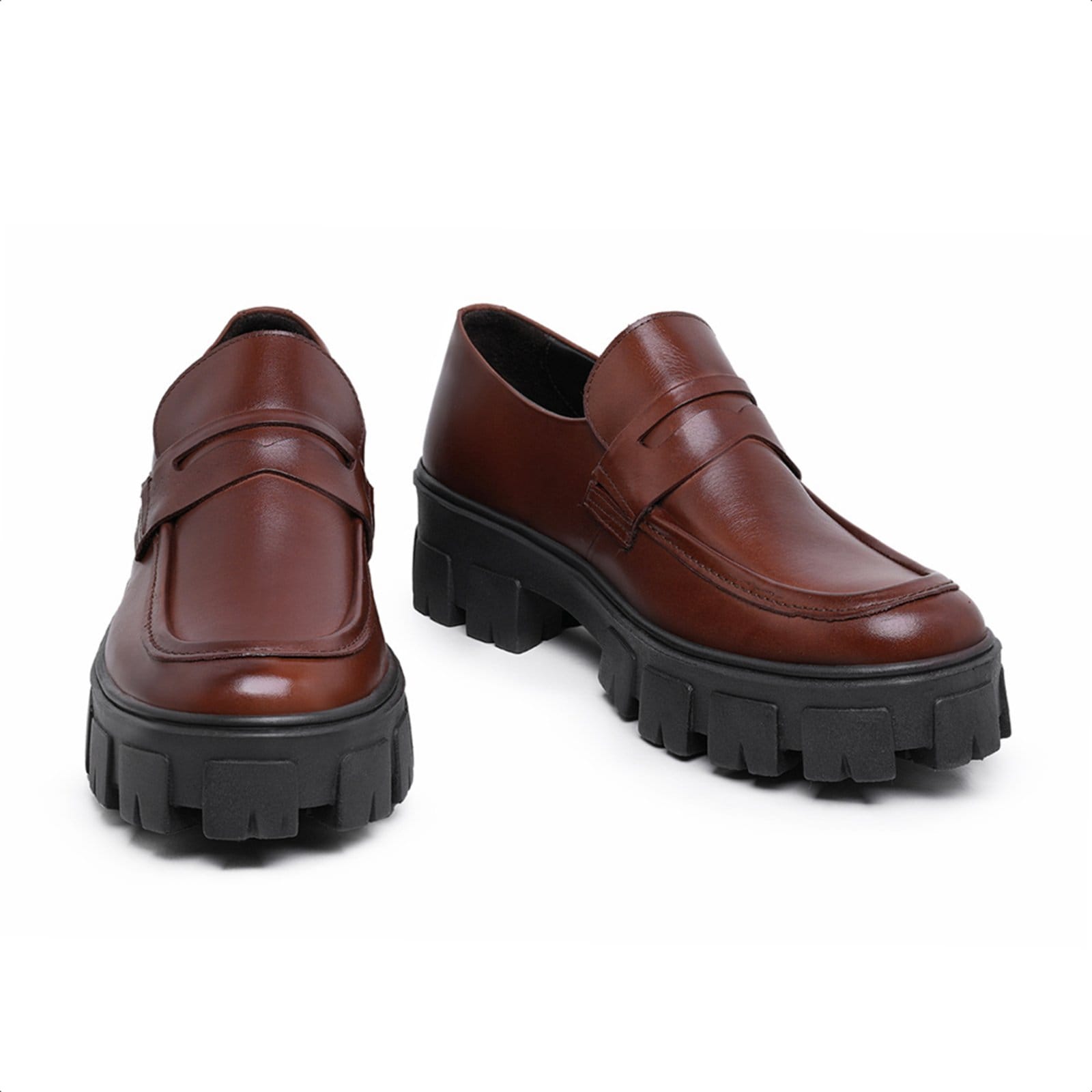 Vista 2 Sapato Masculino Mocassim Malbork Solado Tratorado 4018M Malbork marrom