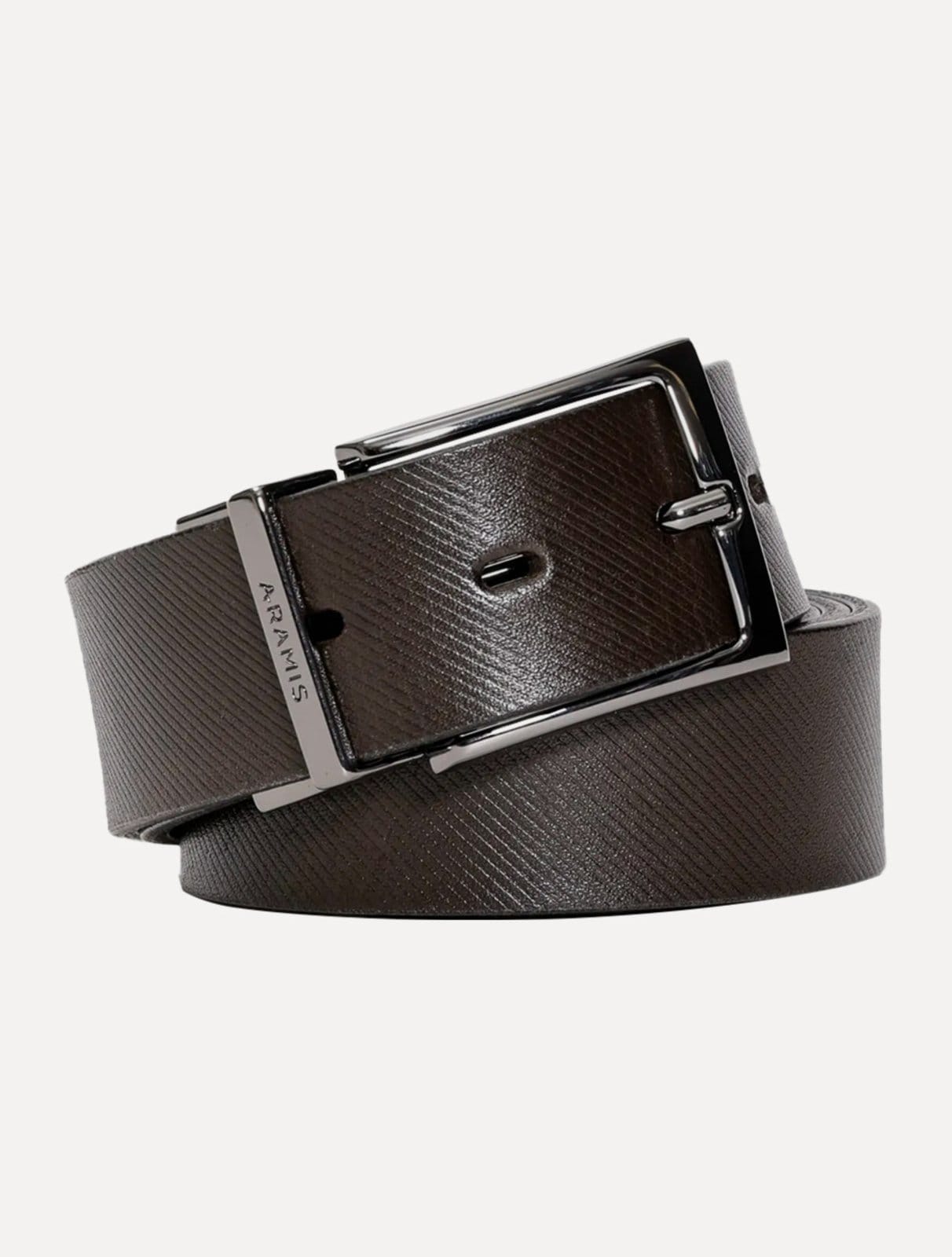 Cinto Aramis Masculino Dupla Face Lines Marrom Preto