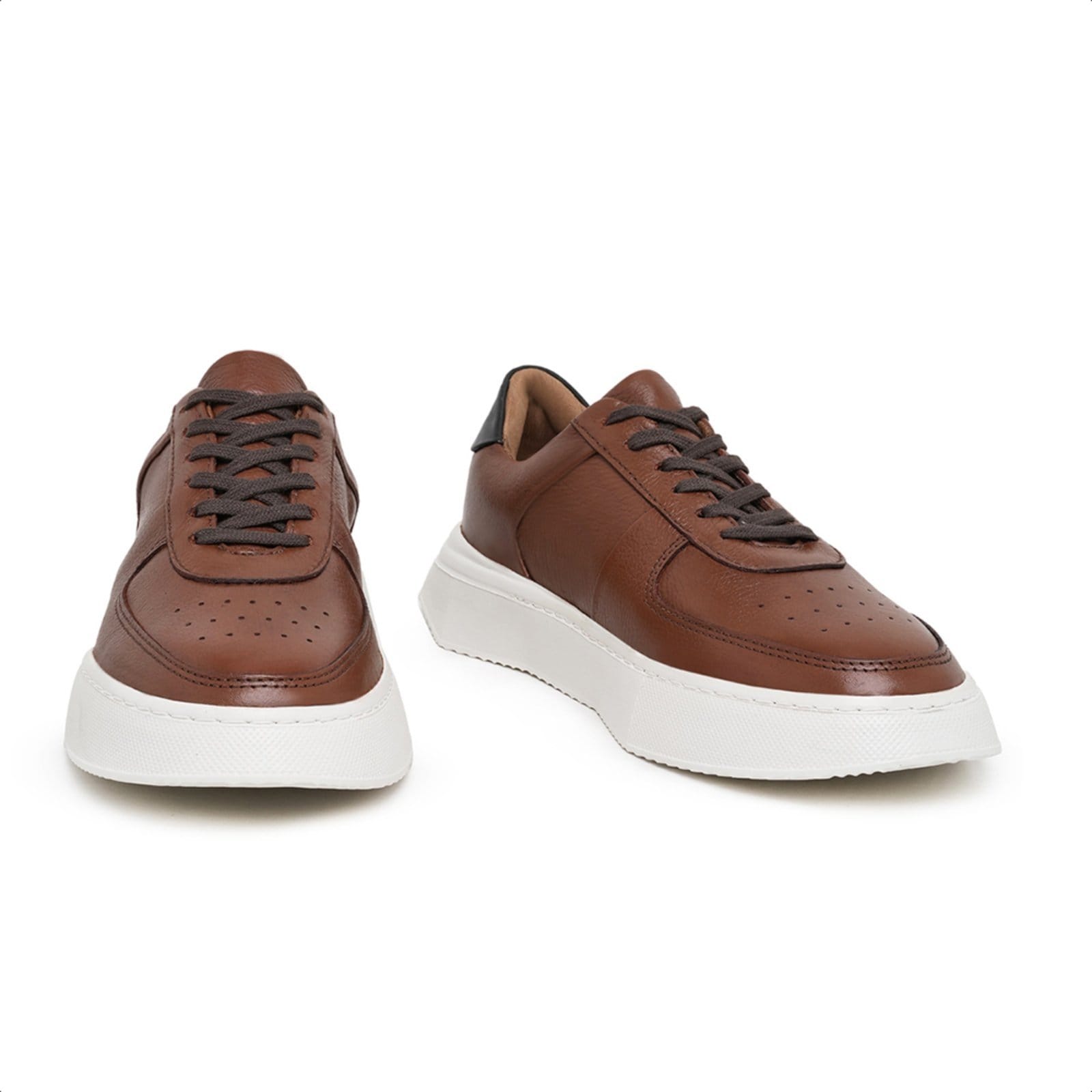 Vista 2 Sapatênis em Couro Malbork com sola Branca 030029M Malbork marrom
