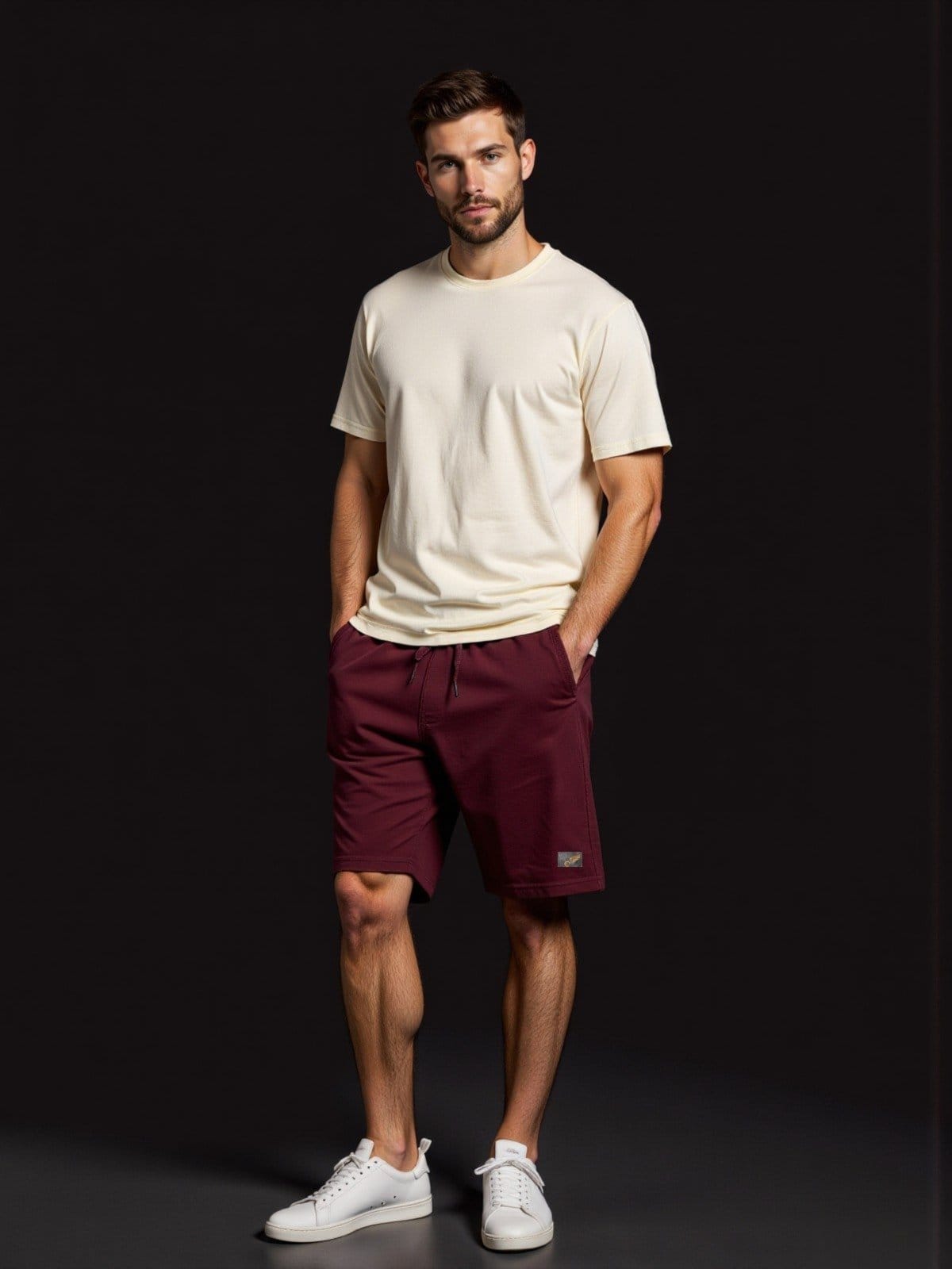 Bermuda de Moletom Básica com Amarração Shorts Para Academia e Treinos