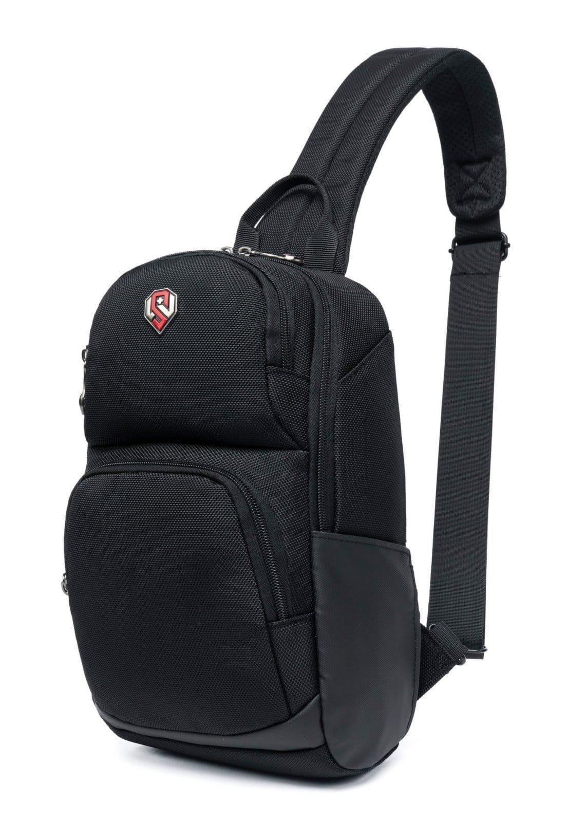 Vista 2 Shoulder Bag Masculina Casual Moderna Resistente Espaçosa Swissport preto