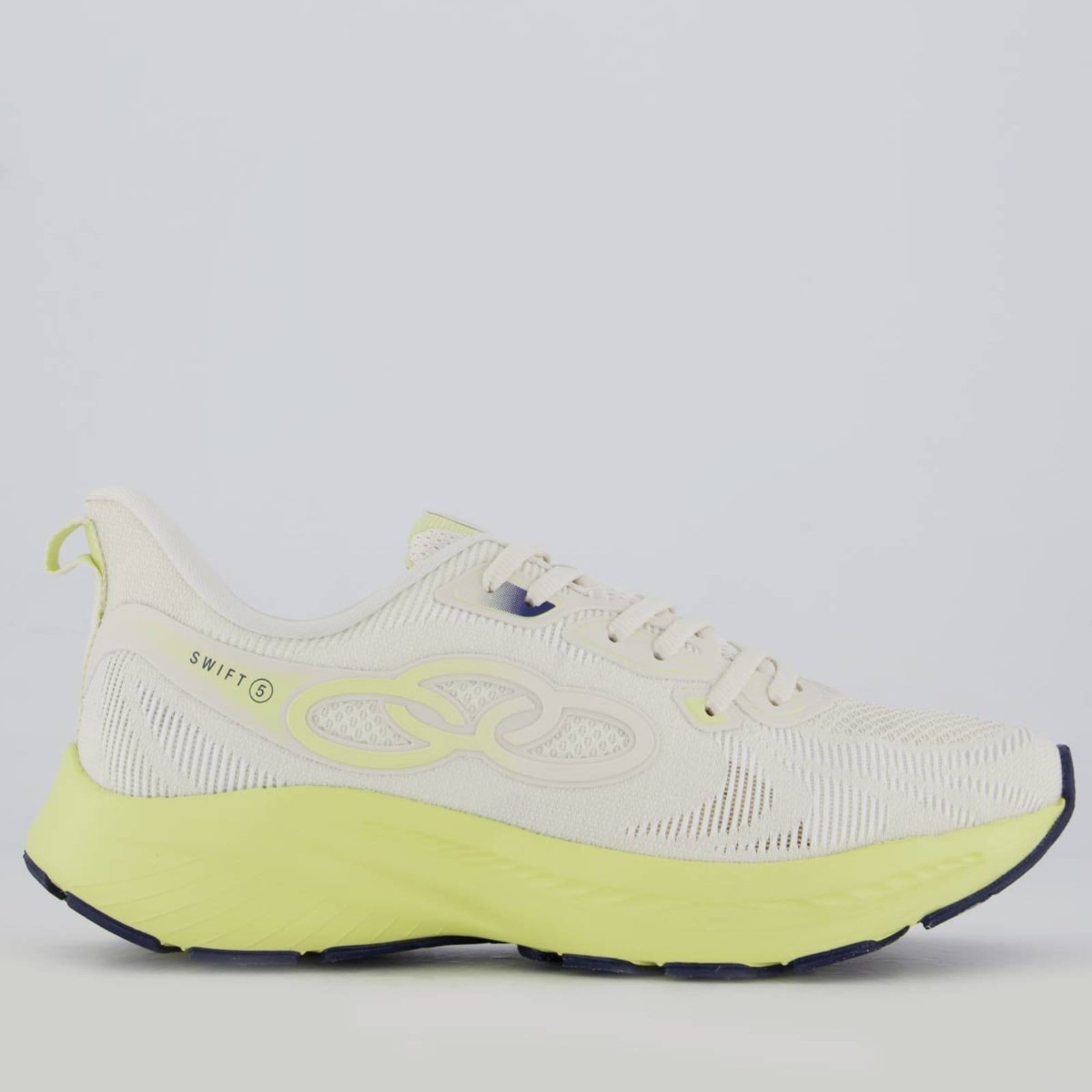 Vista principal Tênis Olympikus Swift 5 Cinza e Verde Feminino OLYMPIKUS cinza verde