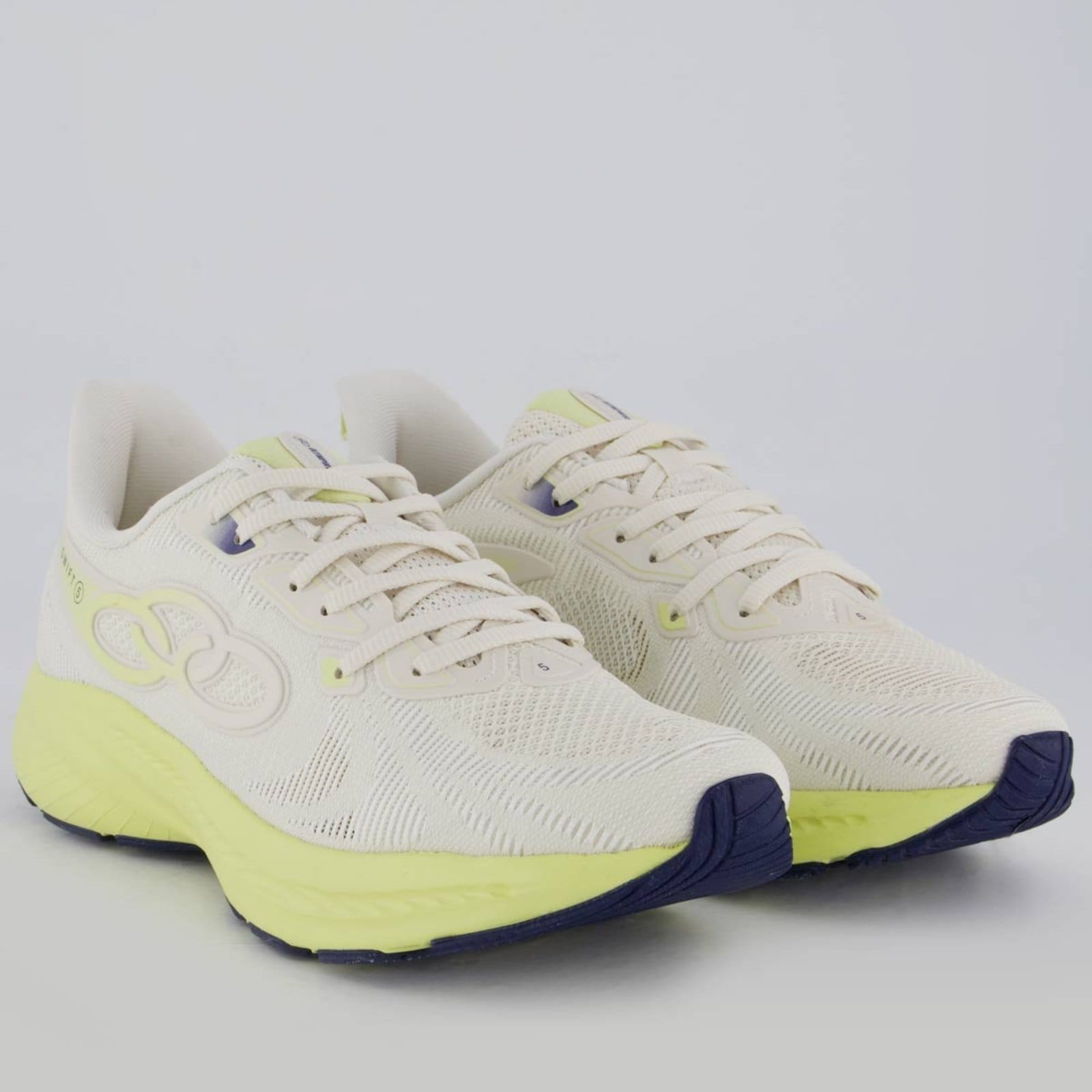 Vista 2 Tênis Olympikus Swift 5 Cinza e Verde Feminino OLYMPIKUS cinza verde