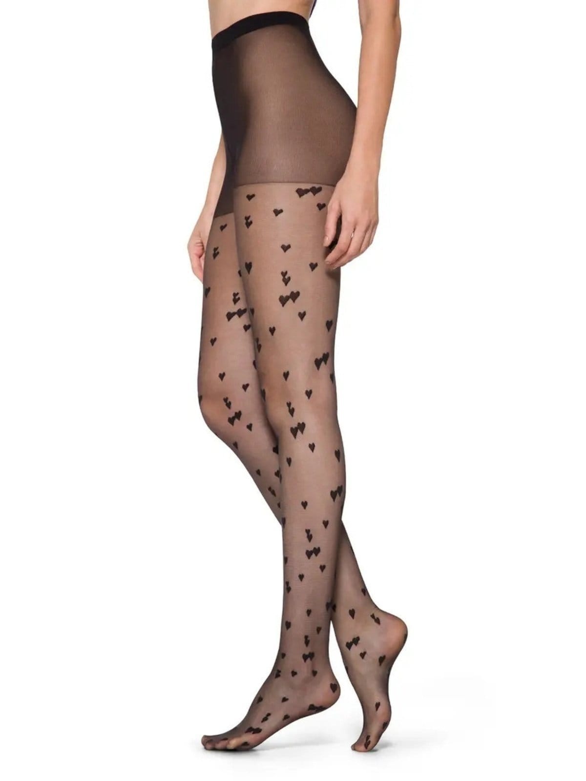 Meia Calça Fio 15 Corações Loba