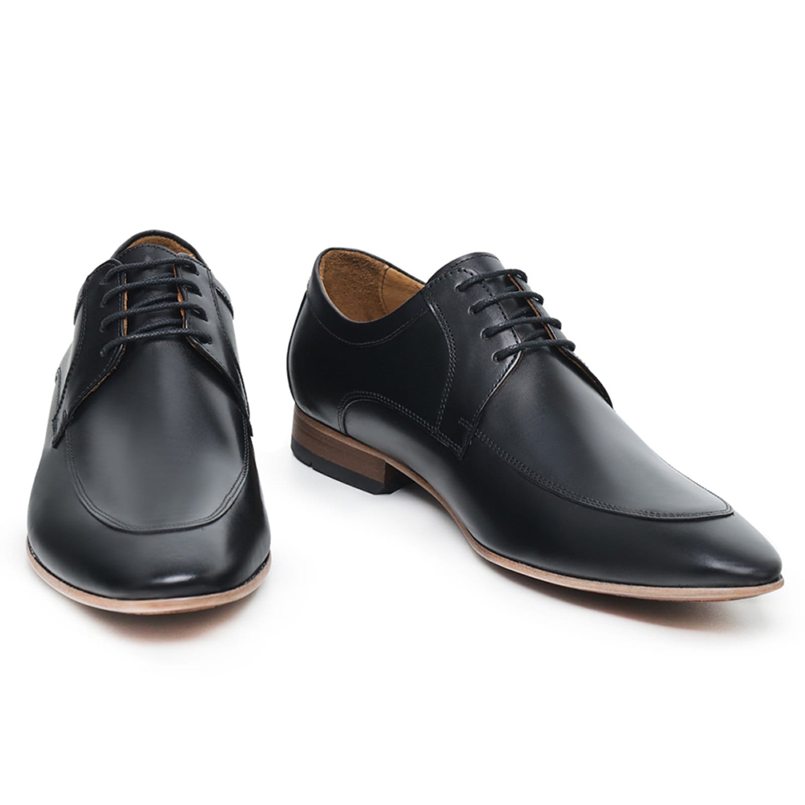 Vista 2 Sapato Derby Social Masculino Malbork Couro Sola Couro 58878P Malbork preto