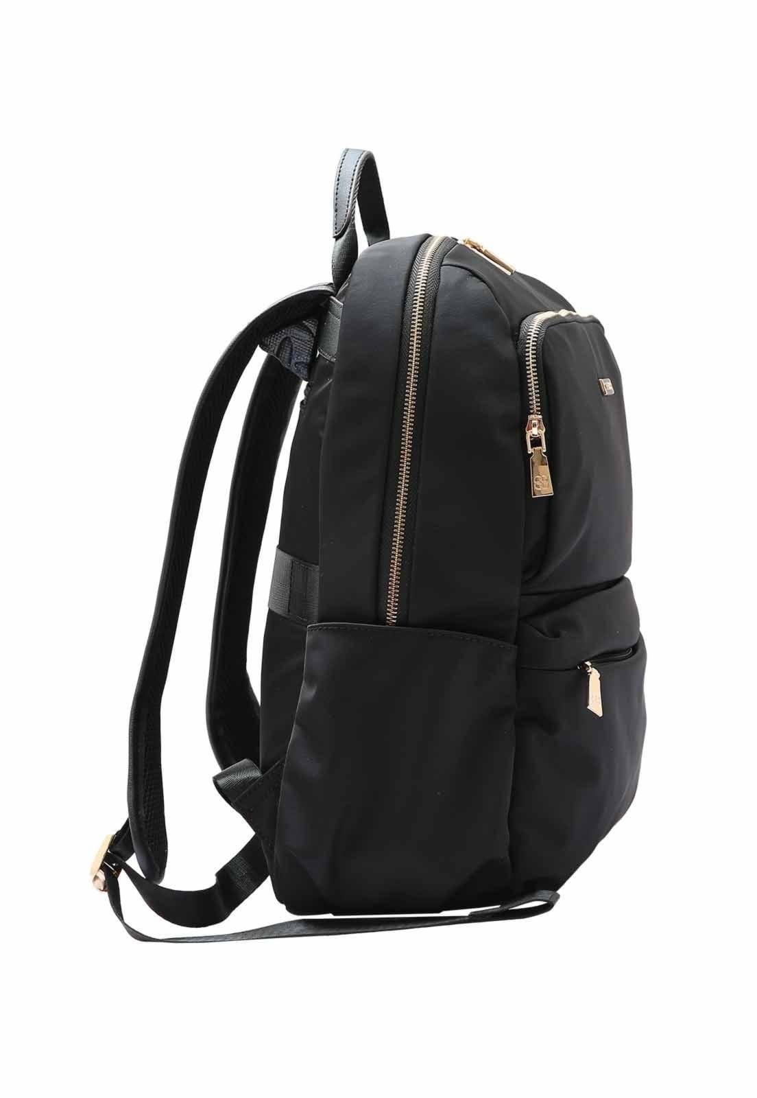 Vista 2 Mochila Feminina Chenson Original Twill Nylon Costas 8784938 Chenson café