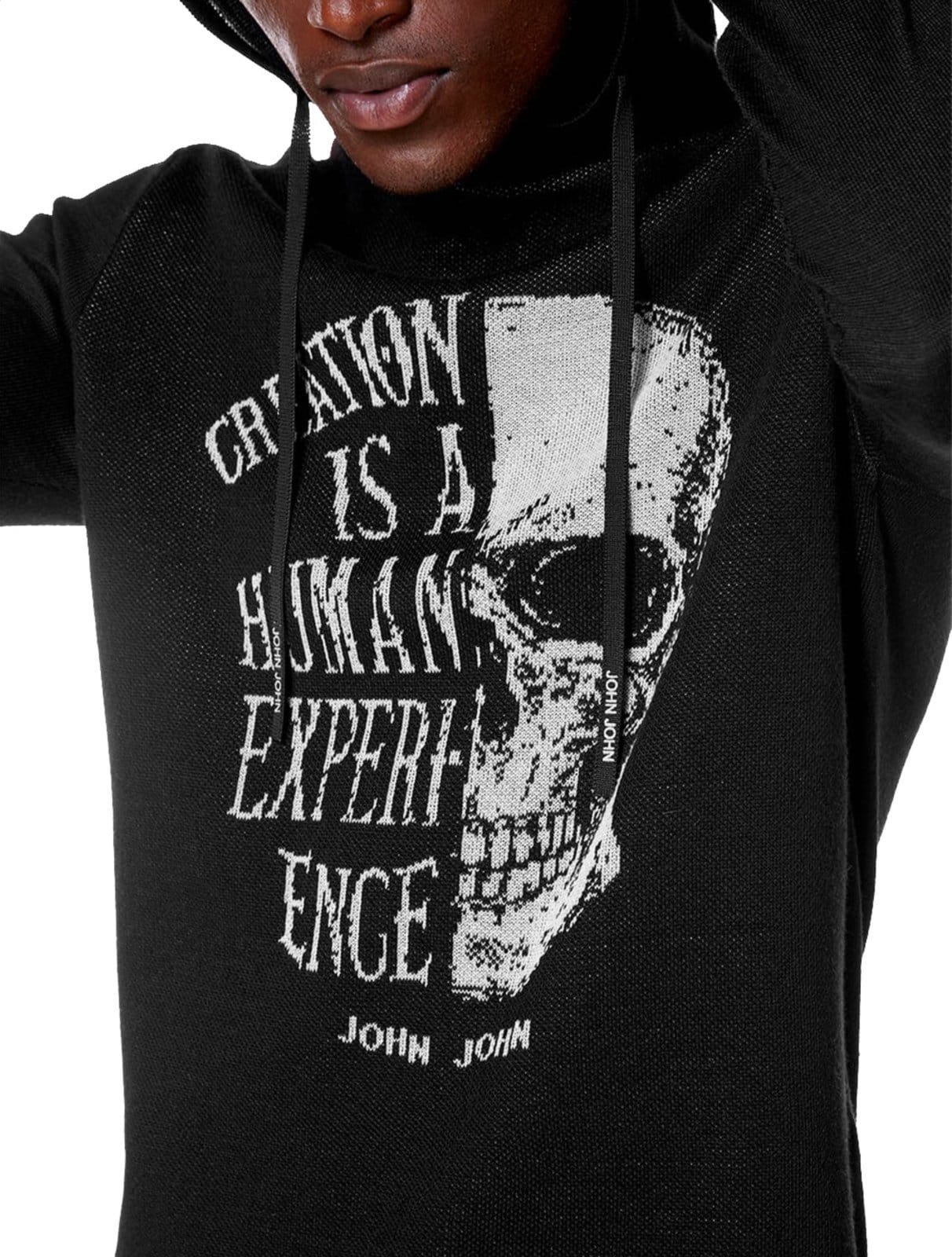 Vista 2 Tricot John John Masculino Side Skull John John preto