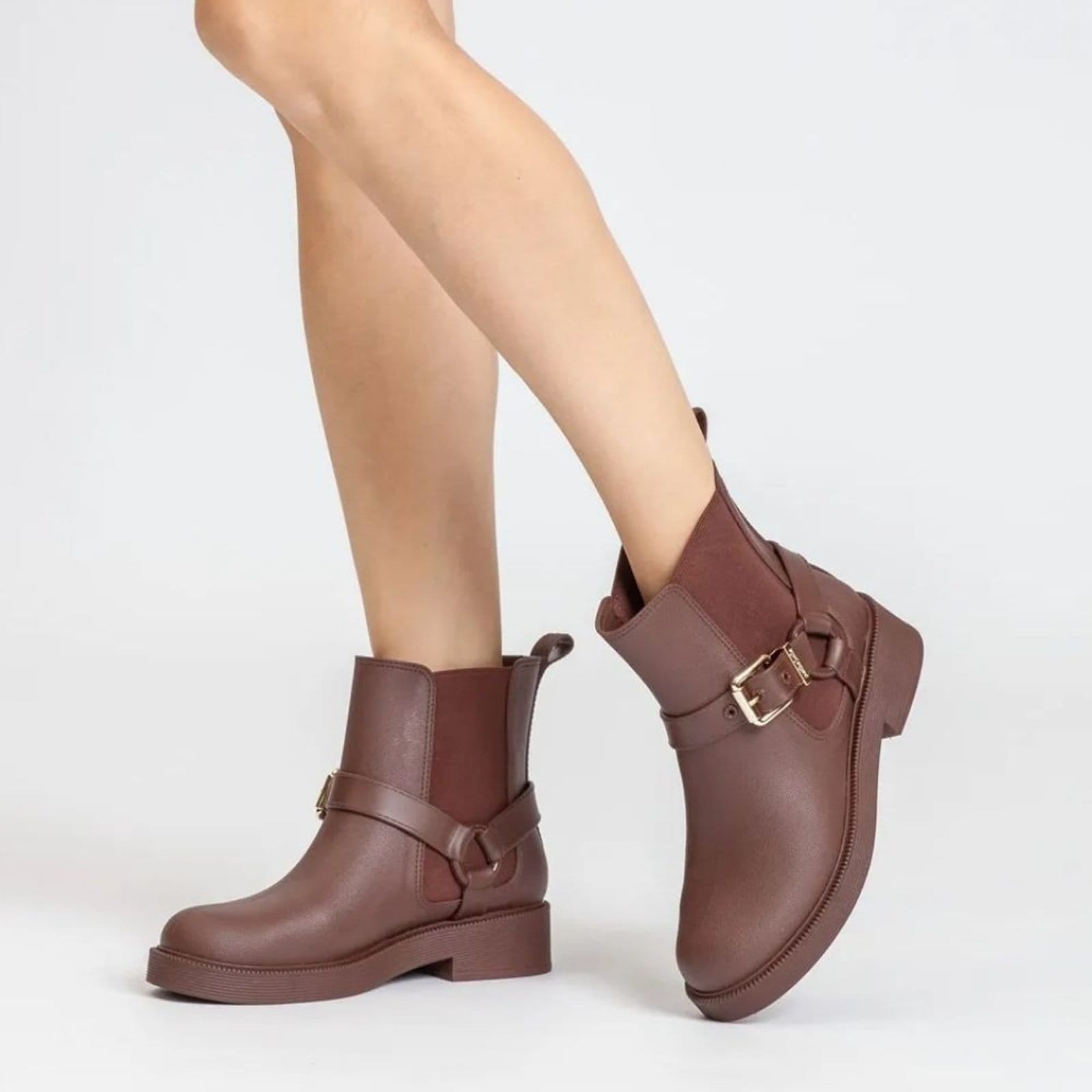 Vista 2 Bota Feminina Boston Brown Petite Jolie PJ7467 Petite Jolie marrom brown