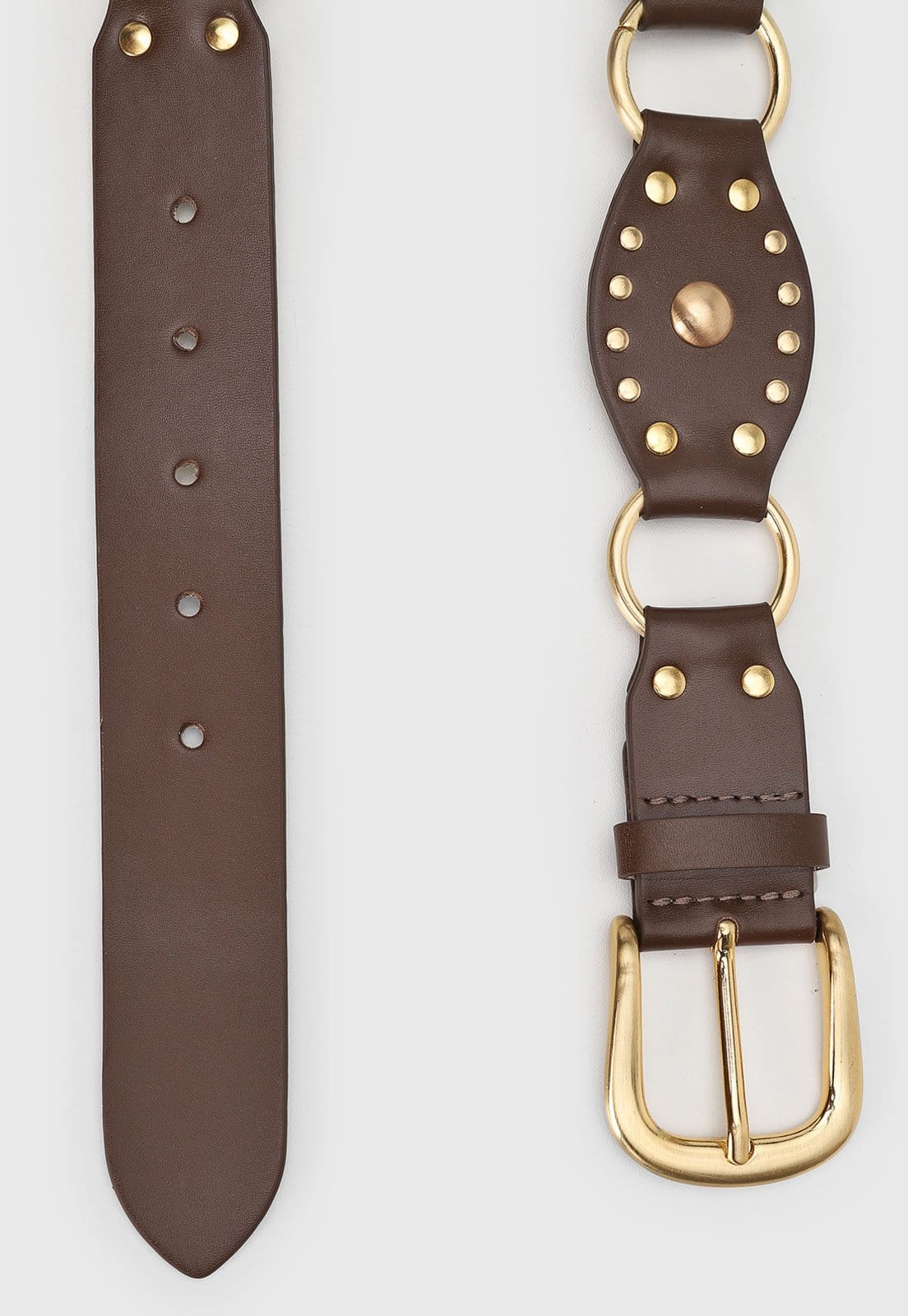 Cinto Feminino Vicenza Toffee Detalhes Dourados - 2