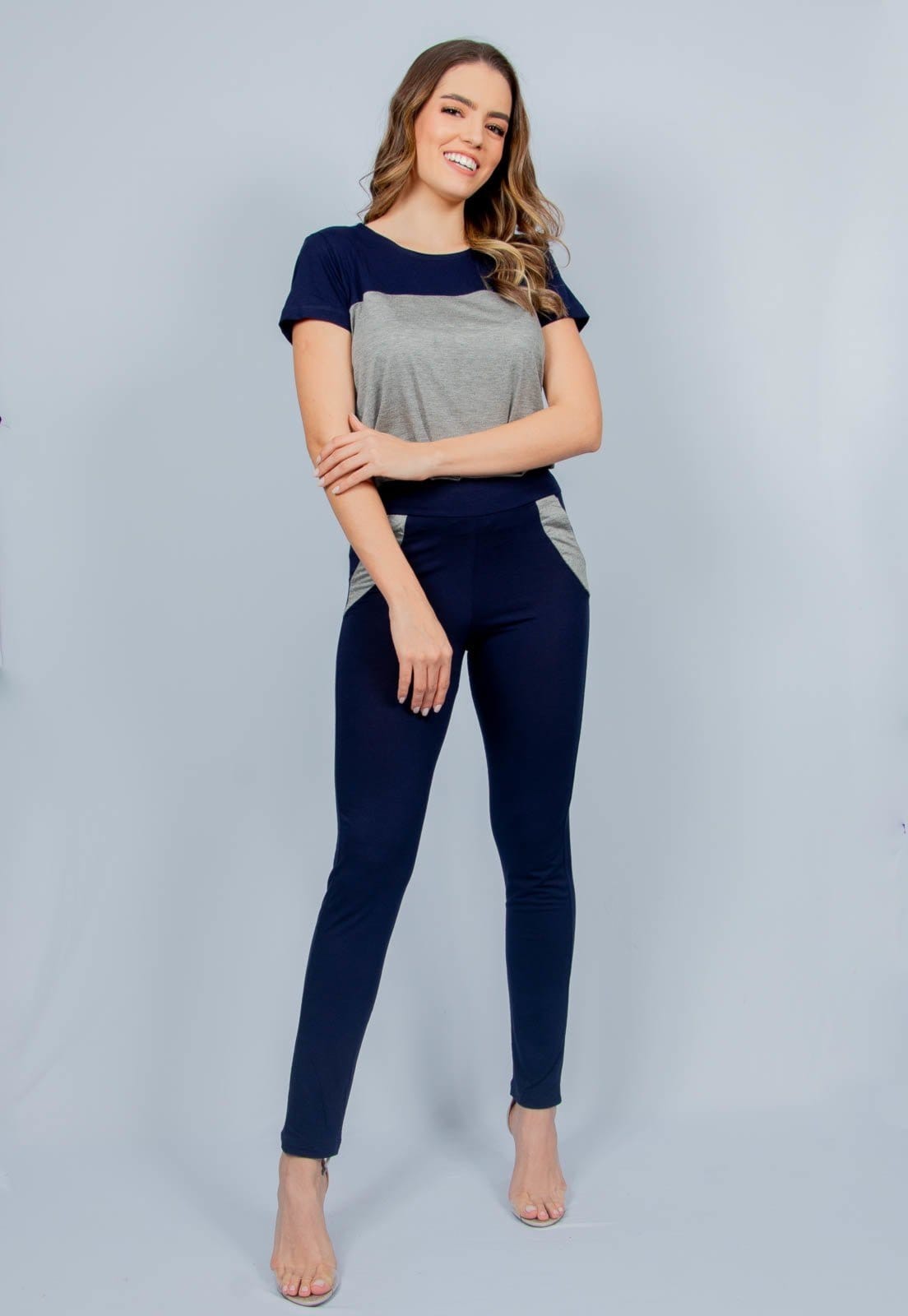 Conjunto Calça e Blusa Maria Paes e Mescla