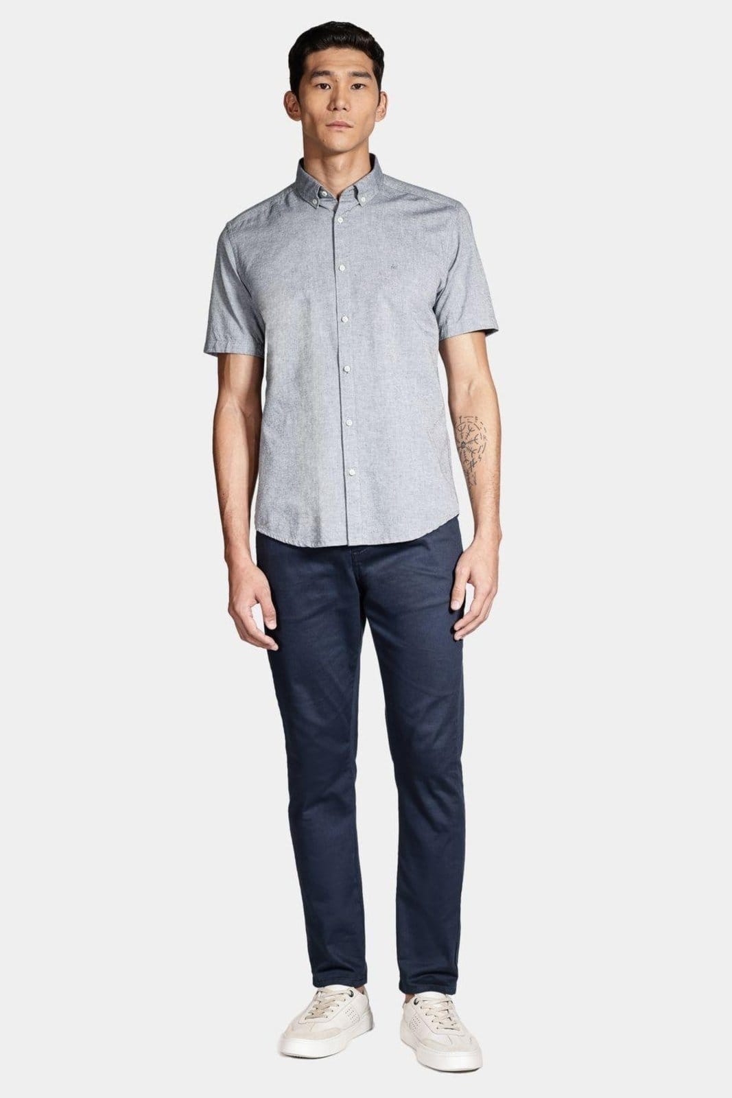 Vista 2 Camisa Aramis Manga Curta Slim Marinho Aramis azul marinho