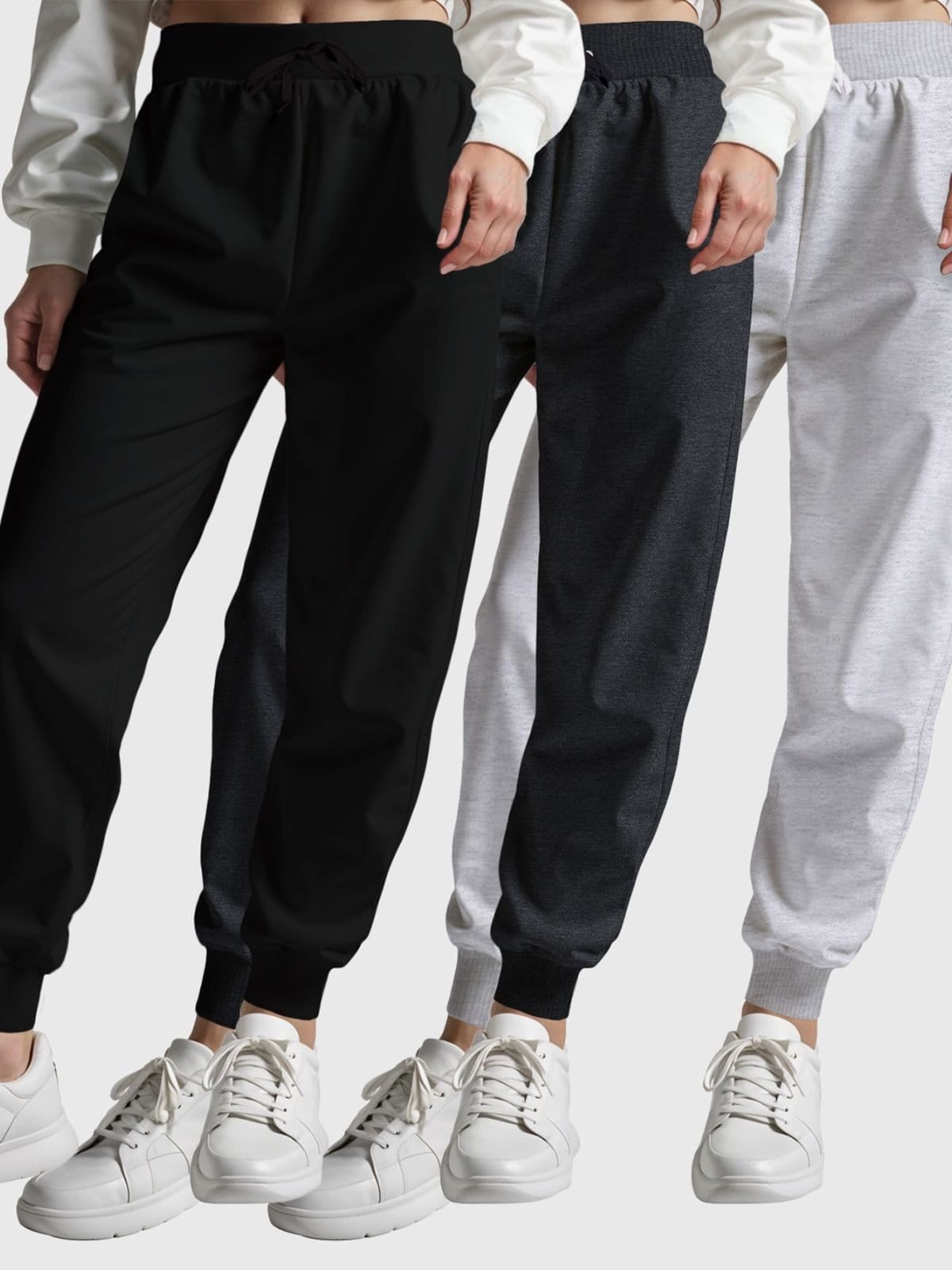 Kit 3 Calças Moletom Femininas Preto Chumbo Flaneladas Estilo, Conforto e Versatilidade