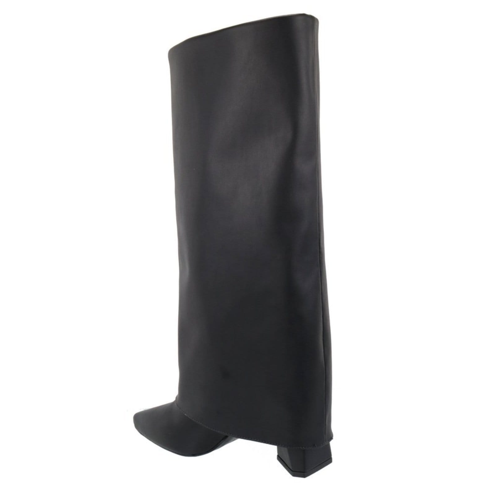 Bota Capa Em Napa Salto Geométrico 23017 Napa Preta