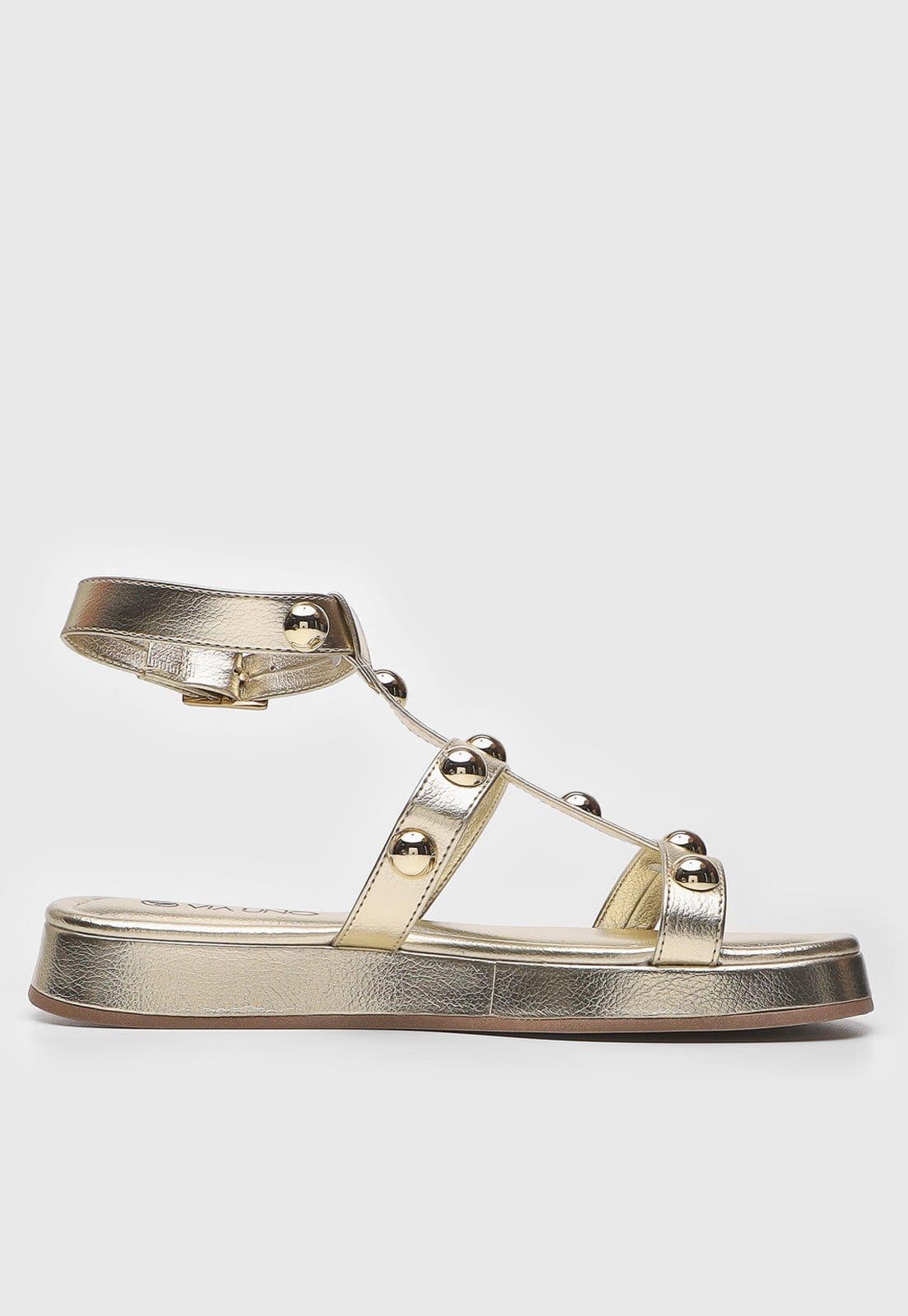 Vista 2 Rasteira Papete Via Uno Metalizado Dourada VIA UNO dourado