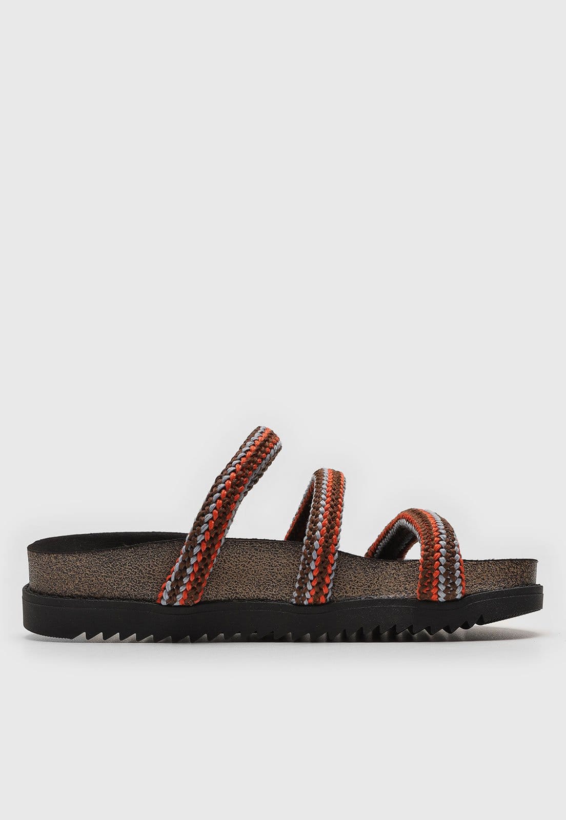 Vista 2 Rasteira Flat Moleca Tiras Tressê Preta MOLECA preto