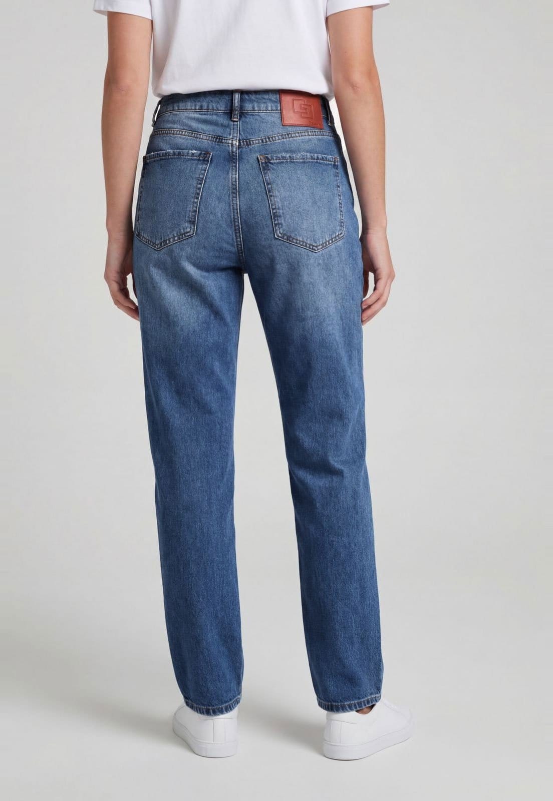 Vista 2 Calça Feminina Colcci Cintura Alta Colcci azul