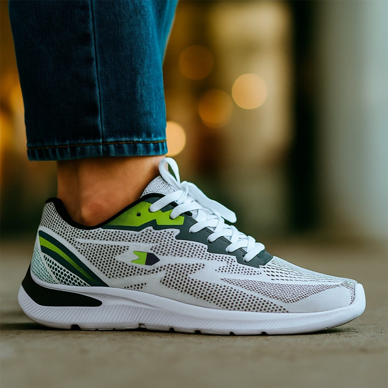 Vista 2 Tênis Sandrini Aero Run Masculino Academia Caminhada Treino Sandrini amarelo/branco/preto