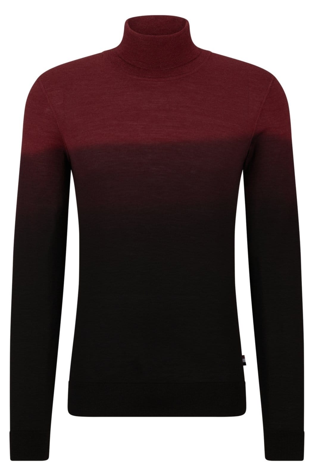 Suéter de gola alta em lã virgem degradê e seda L