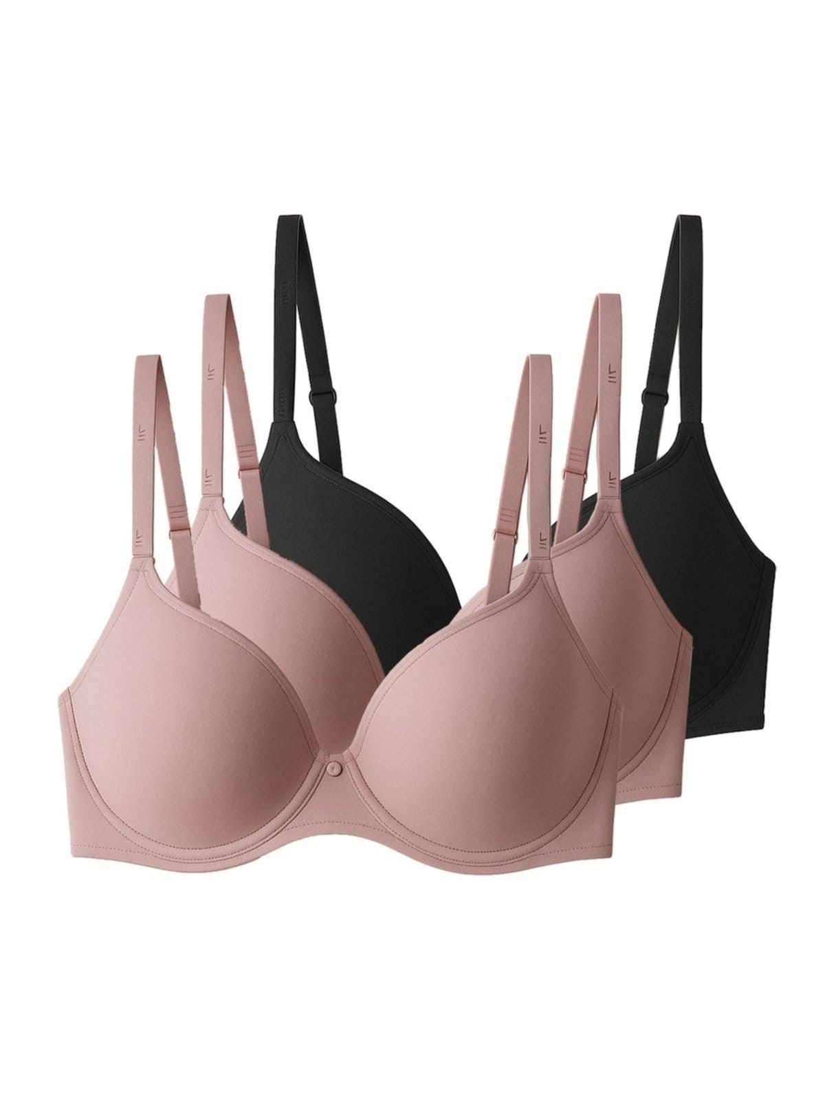 Kit com 3 Sutiãs com Aro e Bojo Liz 51381 Taça C