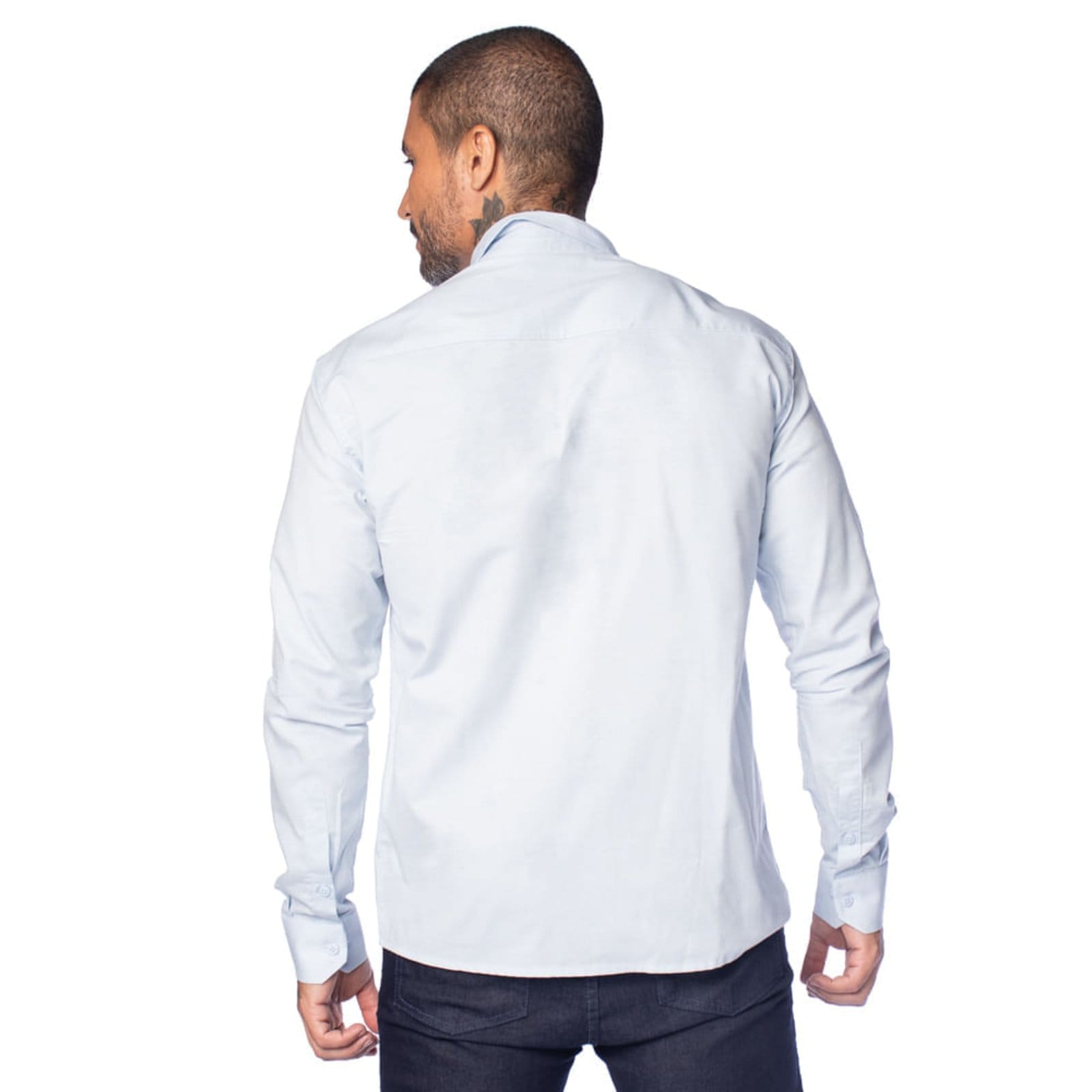 Camisa Masculina Dixie Punho Chanfrado Claro - 2