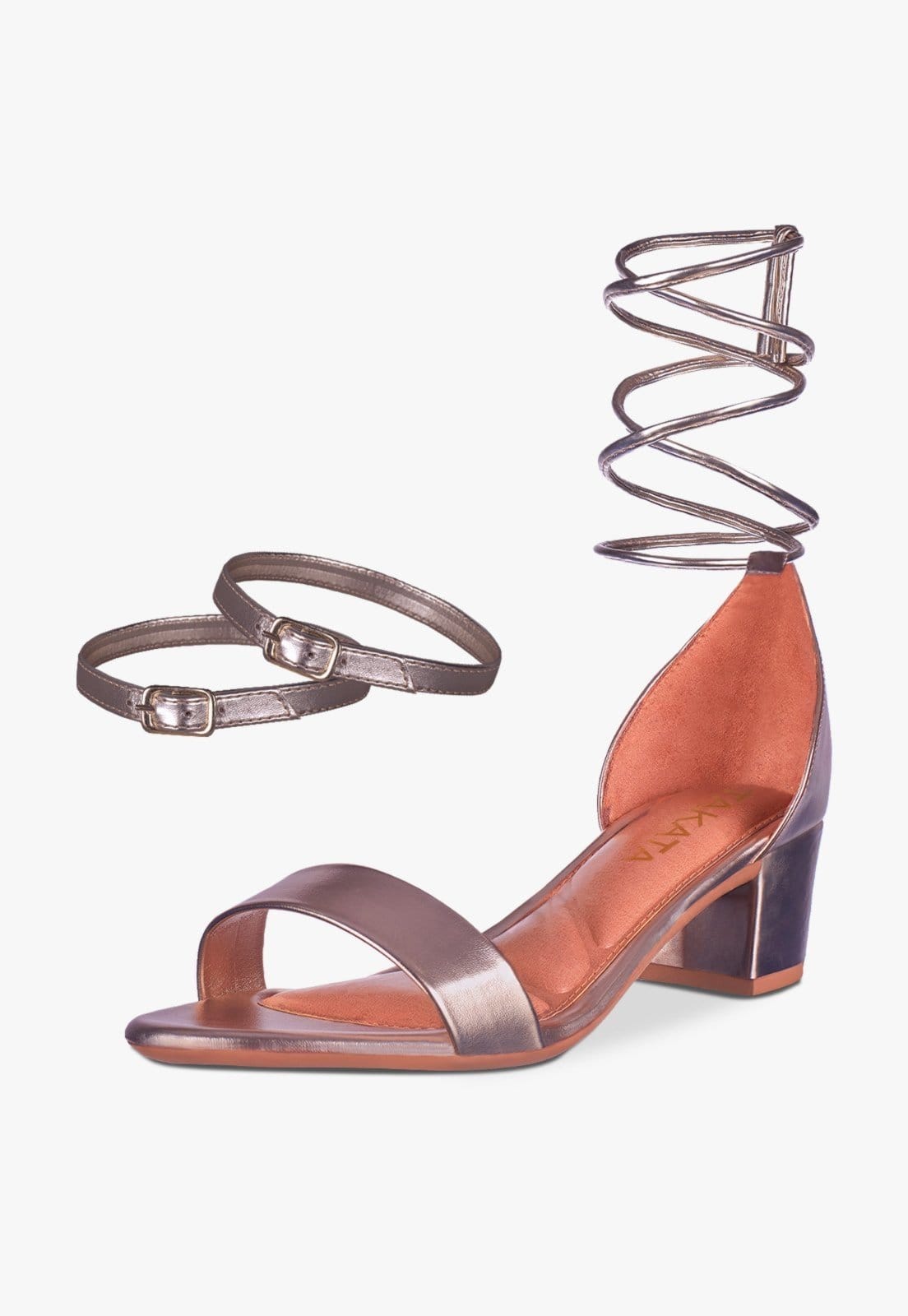 Sandália Feminina Salto Quadrado Grosso Bloco Baixo tira Confortável Sapato Festa elegante Pratavelho