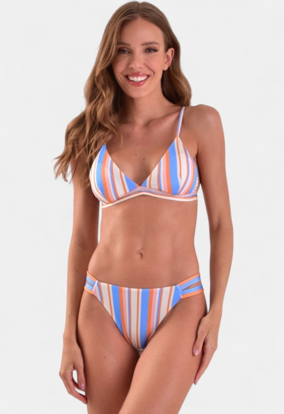 Biquíni Areia Branca Baly Frente Única Stripe