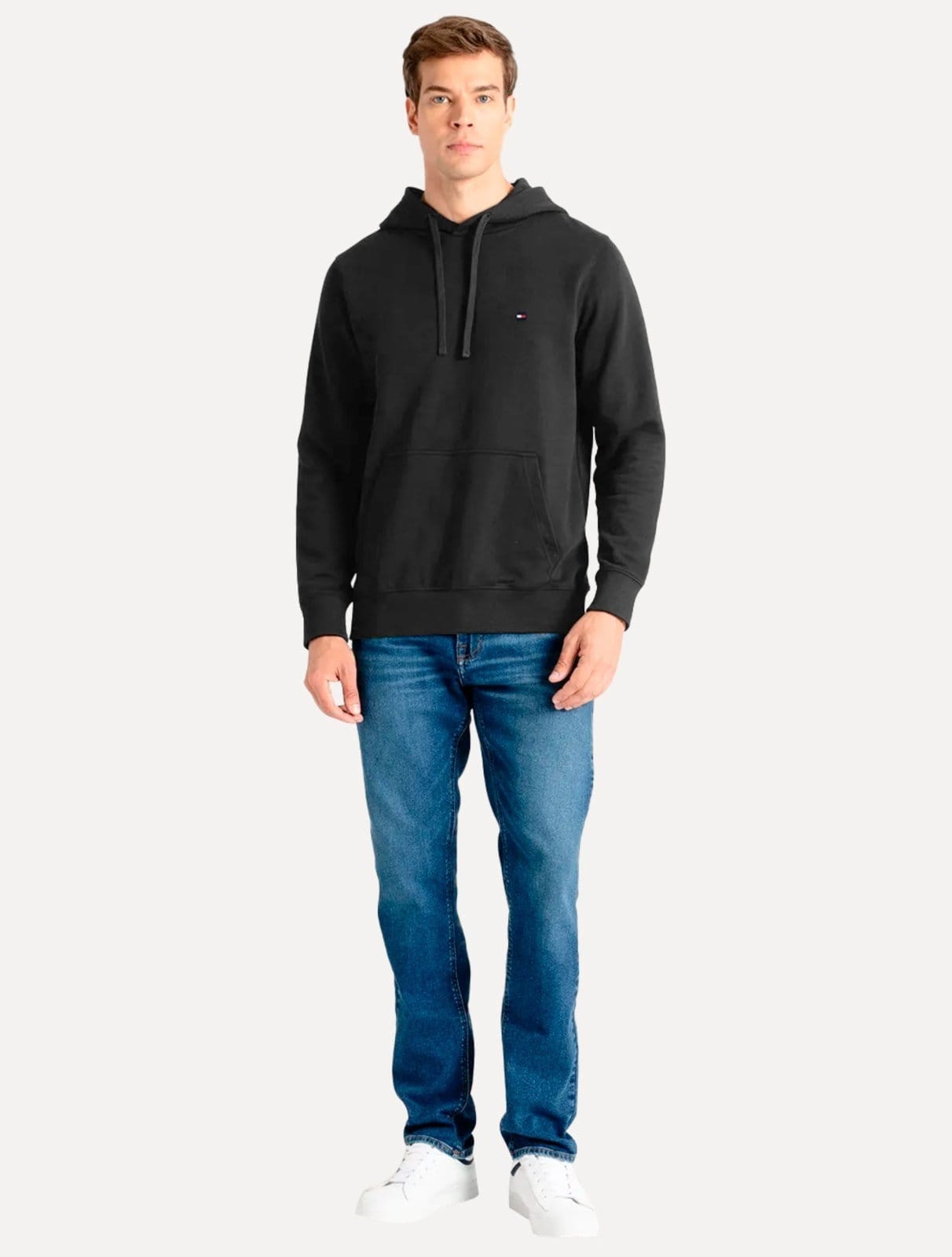 Vista 2 Moletom Tommy Hilfiger Masculino Essential Terry Hoody Tommy Hilfiger cáqui
