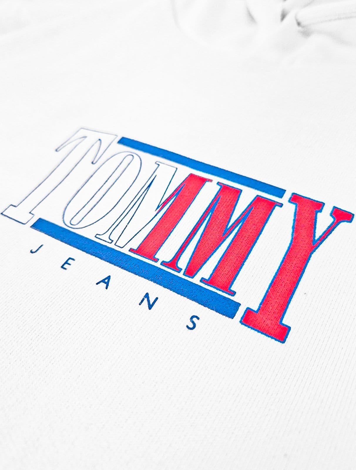 Vista 2 Moletom Tommy Jeans Masculino Regular Crewneck Essential Graphic Hoodie Branca Tommy Jeans branco