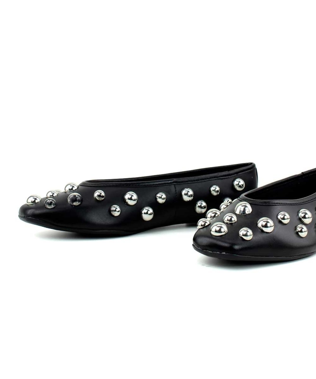 Vista 2 Sapatilha Giulia Domna Couro Preto Pixolé incolor