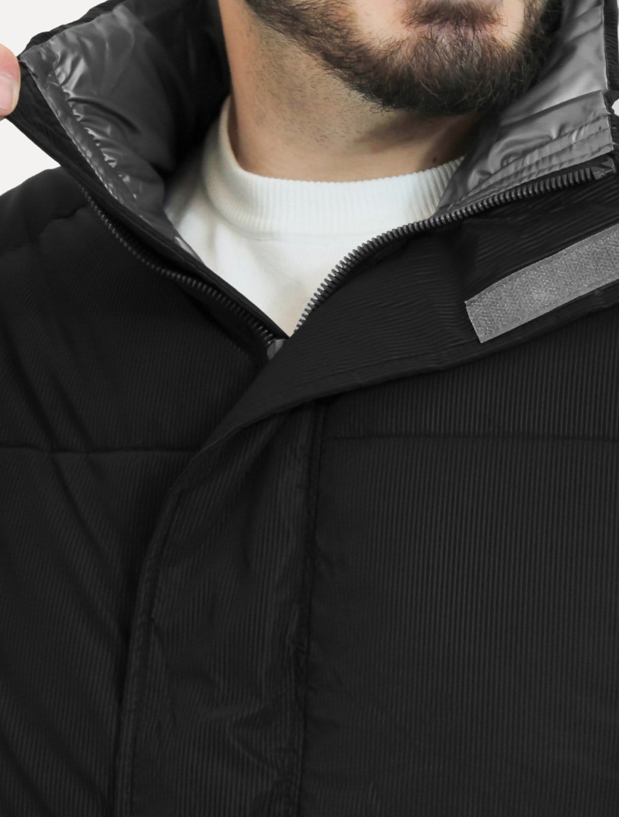 Vista 2 Jaqueta Dixen Masculina Puffer Reflective Preta Dixen preto