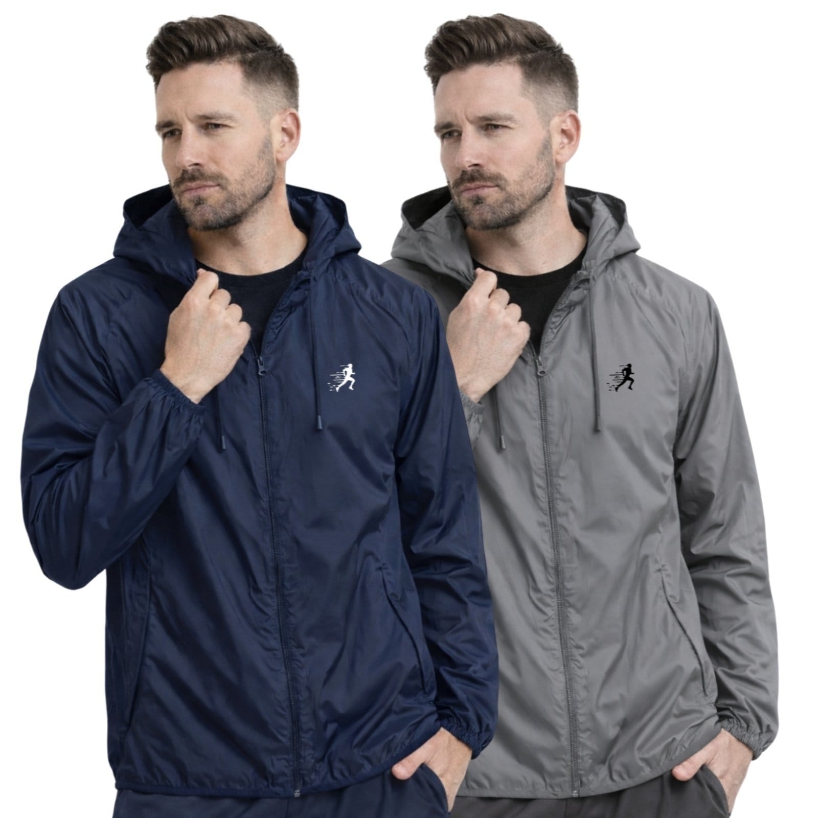 Kit 2 Jaqueta Corta Vento Impermeável Masculino Leve e Confortável Estilo Casual Corrida