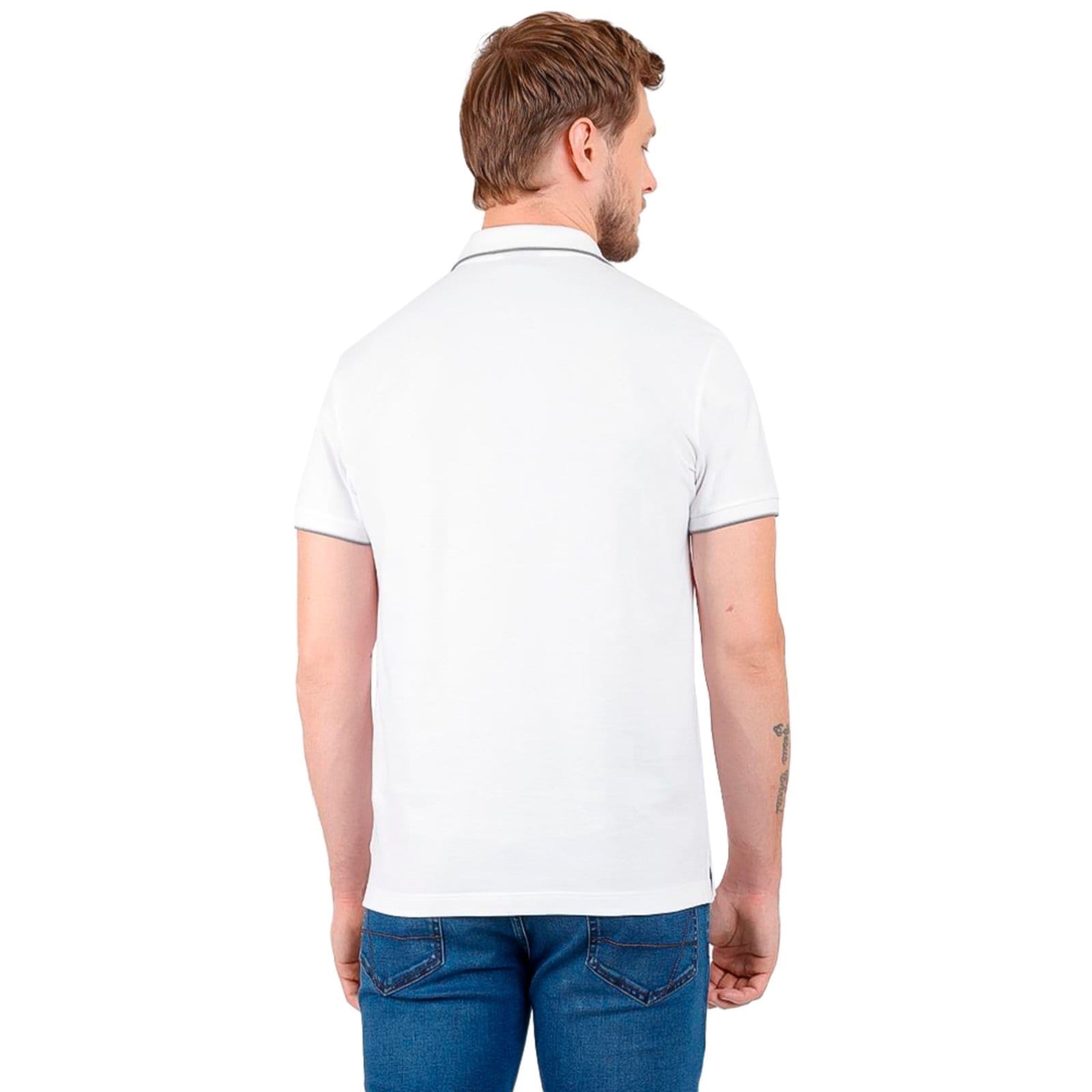 Vista 2 Camisa Polo Aramis 3 Listras IN24 Masculino Aramis branco