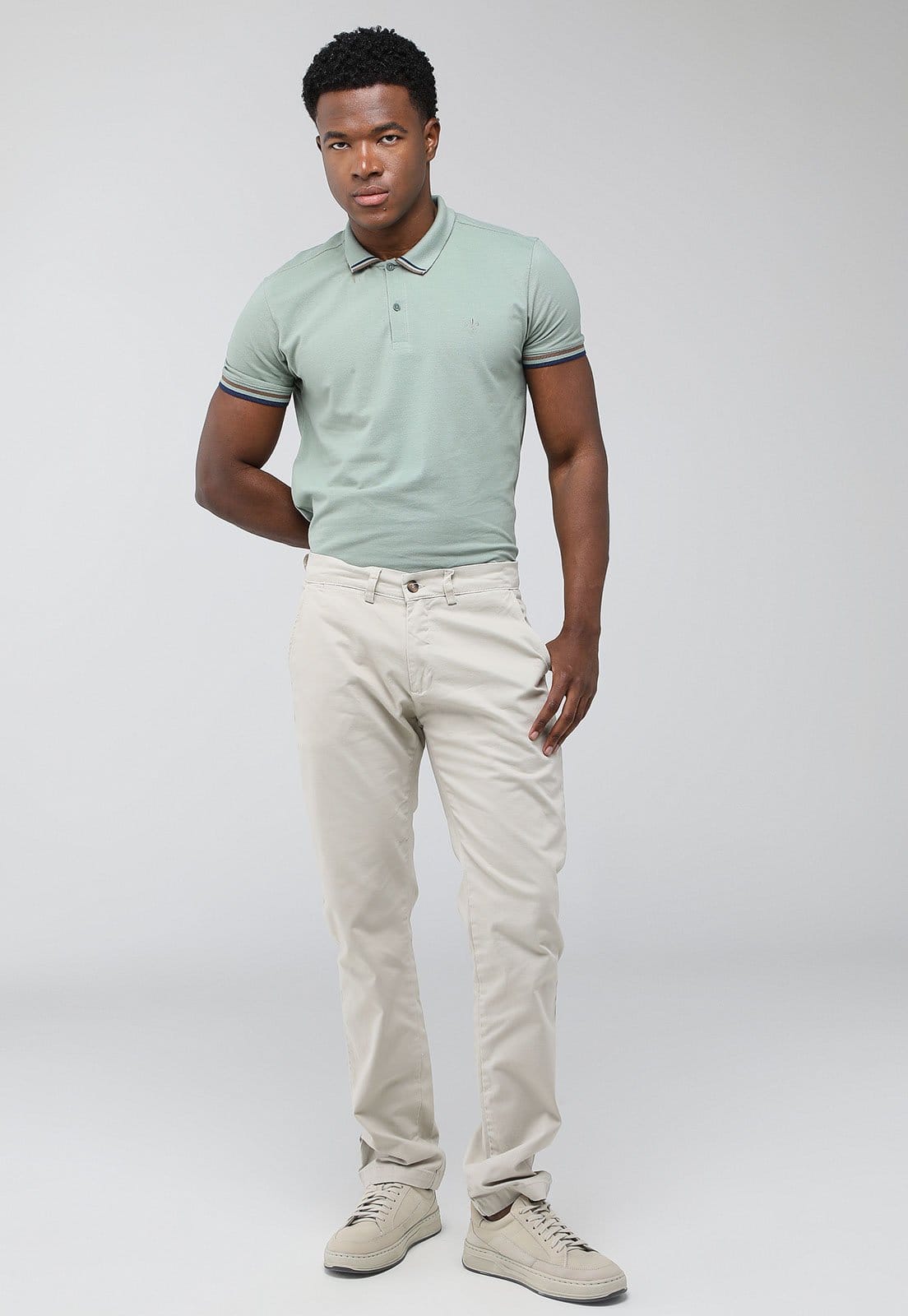 Vista 2 Calça Sarja Aleatory Slim Bolso-Faca Off-White Aleatory off-white white