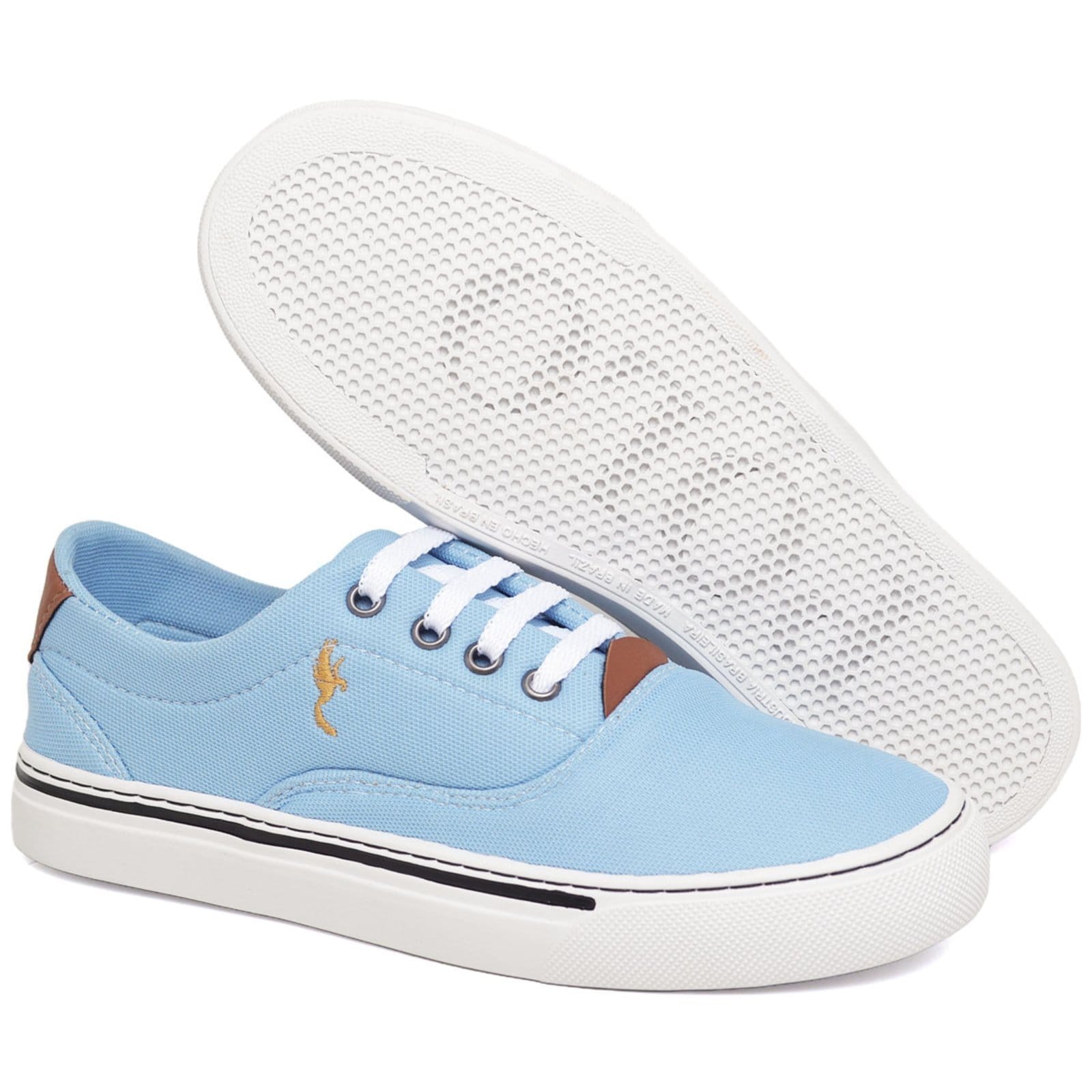 Vista 2 Tênis Feminino Confortável Sola Baixa Polo Blu com Relógio Digital do 33 ao 40 Polo Blu azul