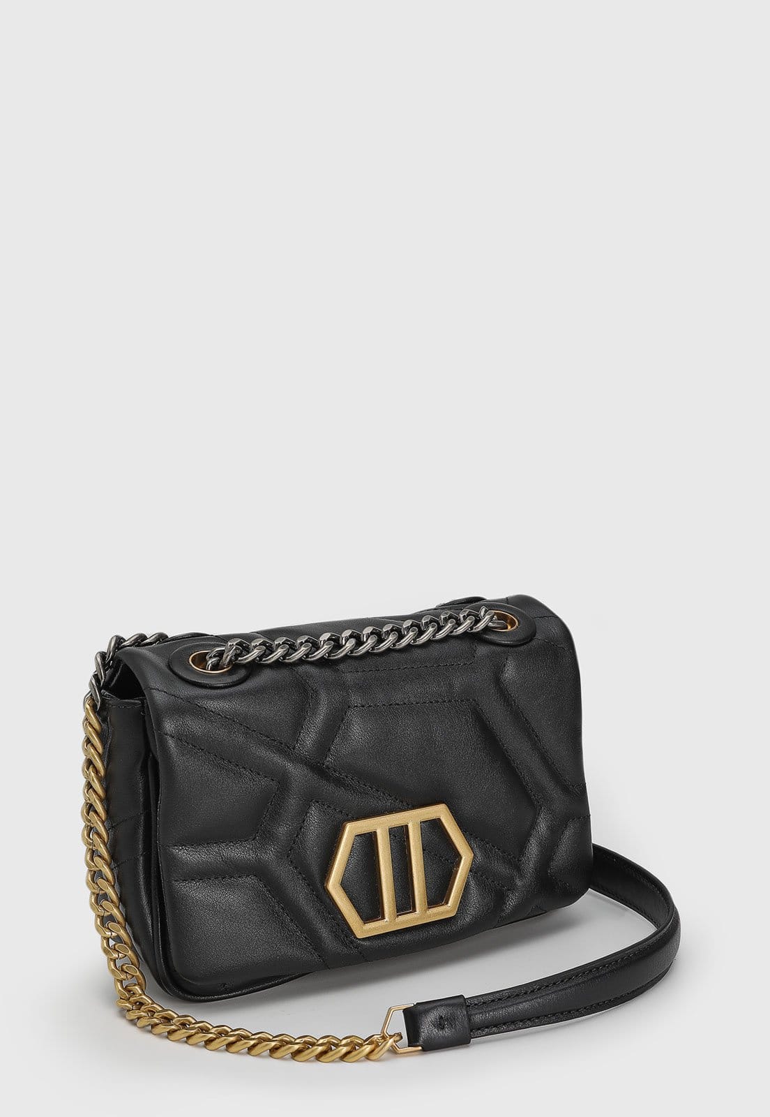 Vista 2 Bolsa Feminina Arezzo Média Matelassê Preta Arezzo preto