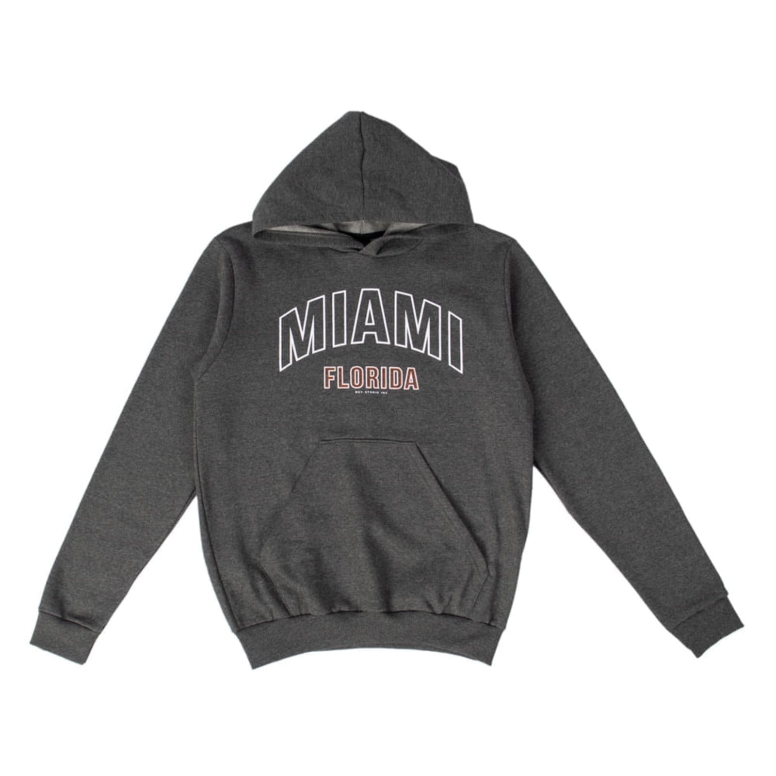 Vista principal Moletom Masculino Desayner com Capuz Miami Escuro Desayner cinza