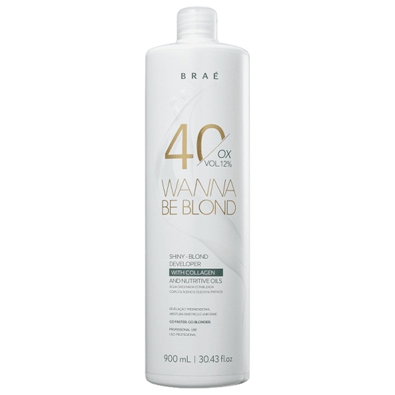 BRAÉ Wanna Be Blond 12% Agua Oxigenada 40 Volumes 900ml