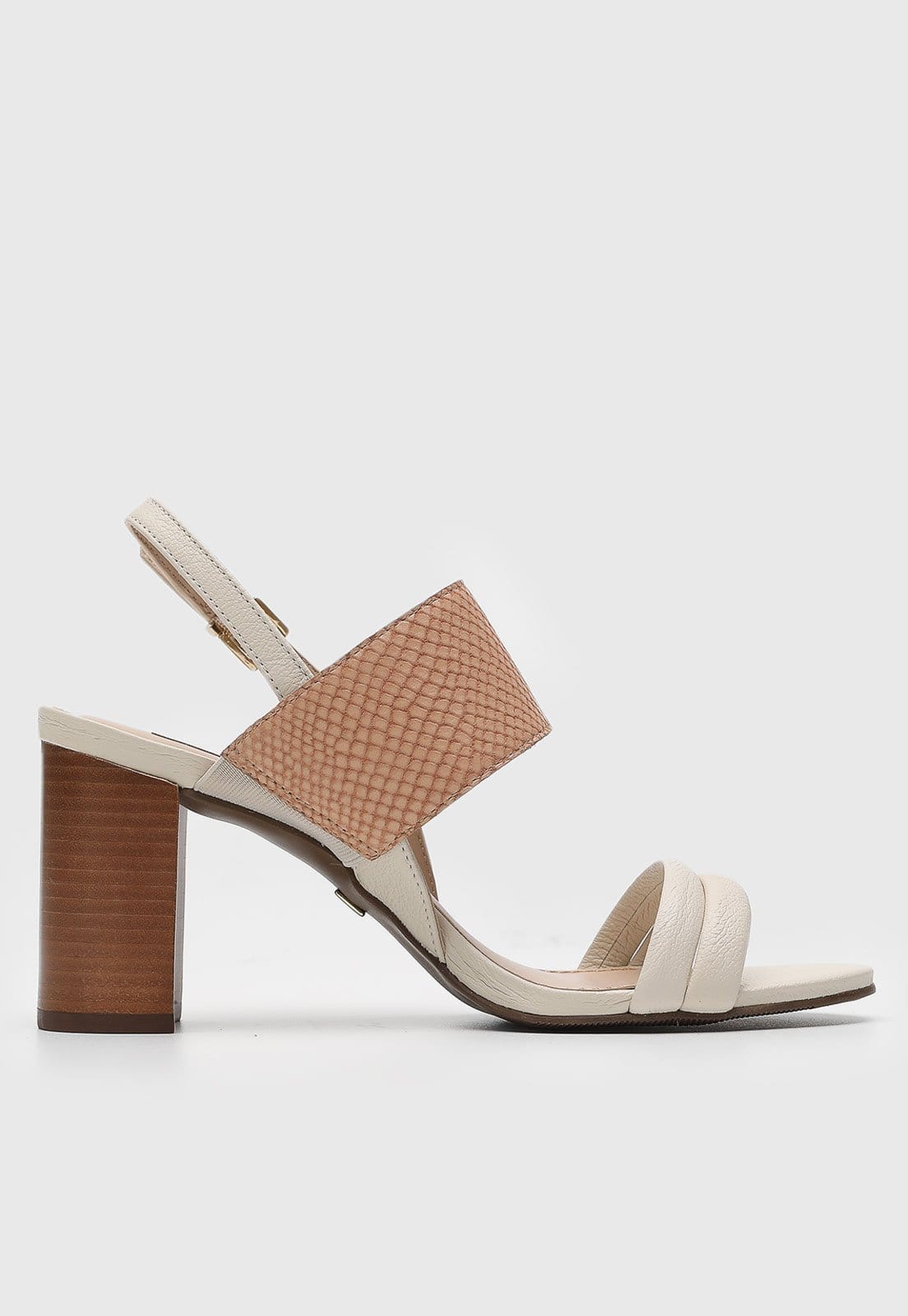 Vista 2 Sandália Jorge Bischoff Dual color Off-White e Nude Jorge Bischoff off-white white