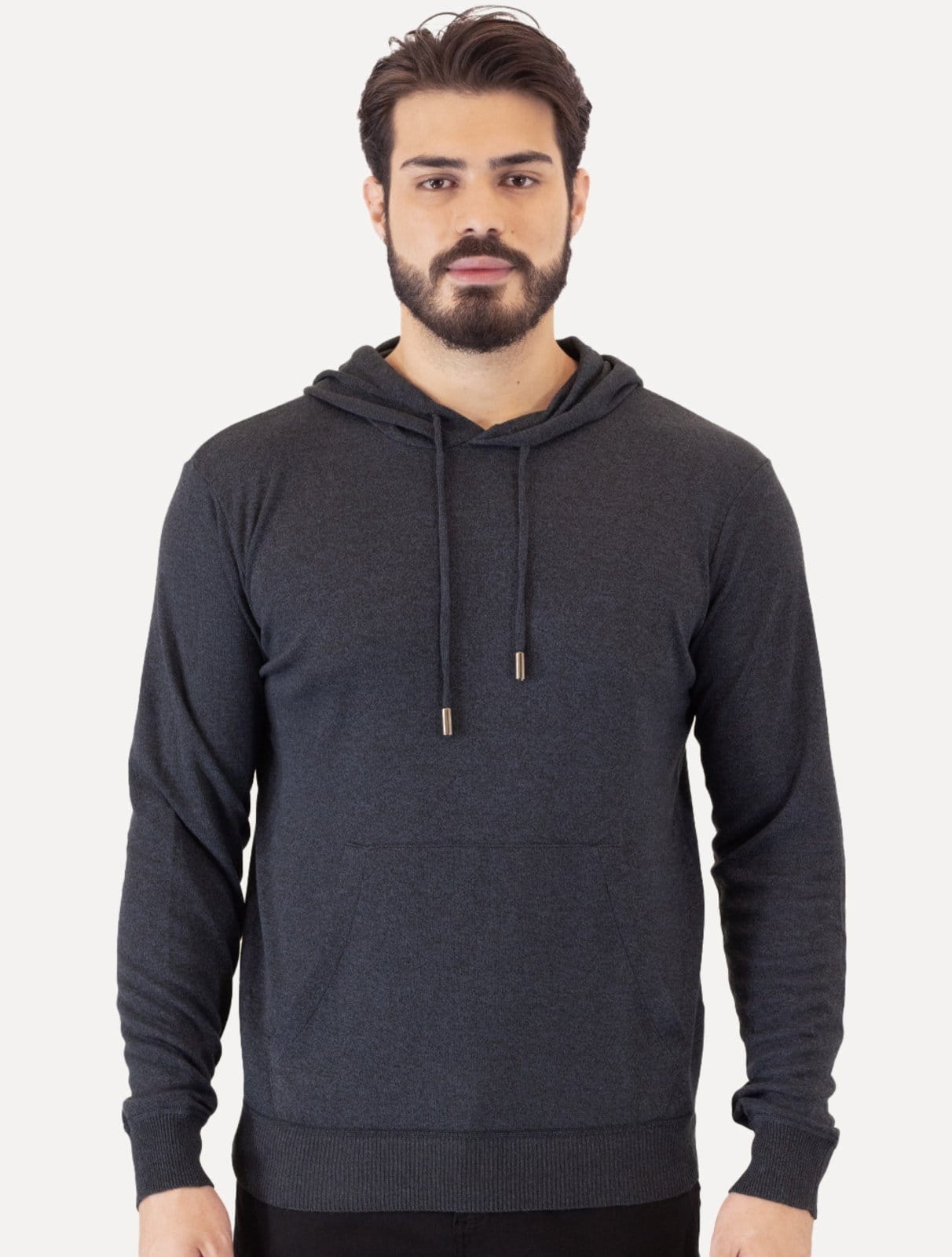 Blusa Ellus Tricot Masculina Cotton Poly Hood Marinho Mescla