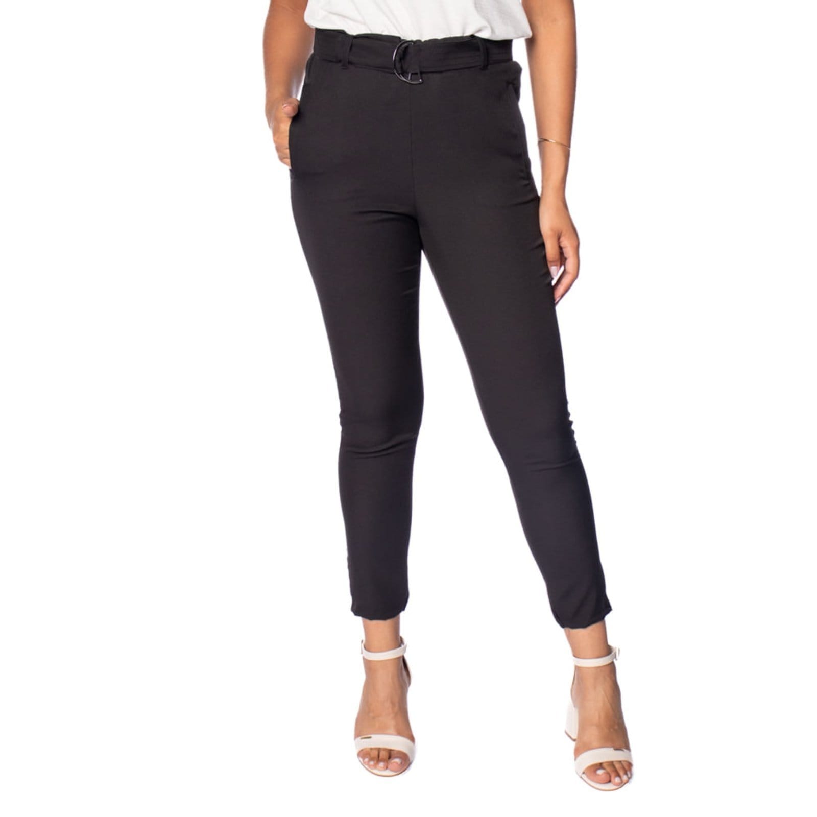 Calça Feminina Olho Fatal Alfaiataria Cintura Alta