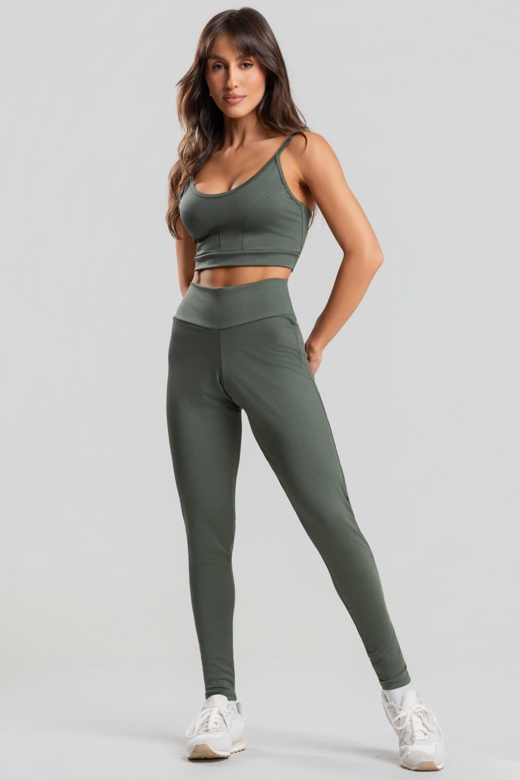 Conjunto Fitness Vicbela Calça Legging + Top Alcinha Suplex Moda Fitness Academia