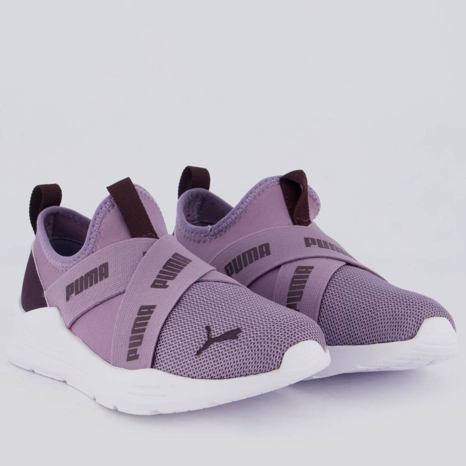 Vista 2 Tênis Puma Wired Run Slip-On PS BDP Lilás Puma roxo