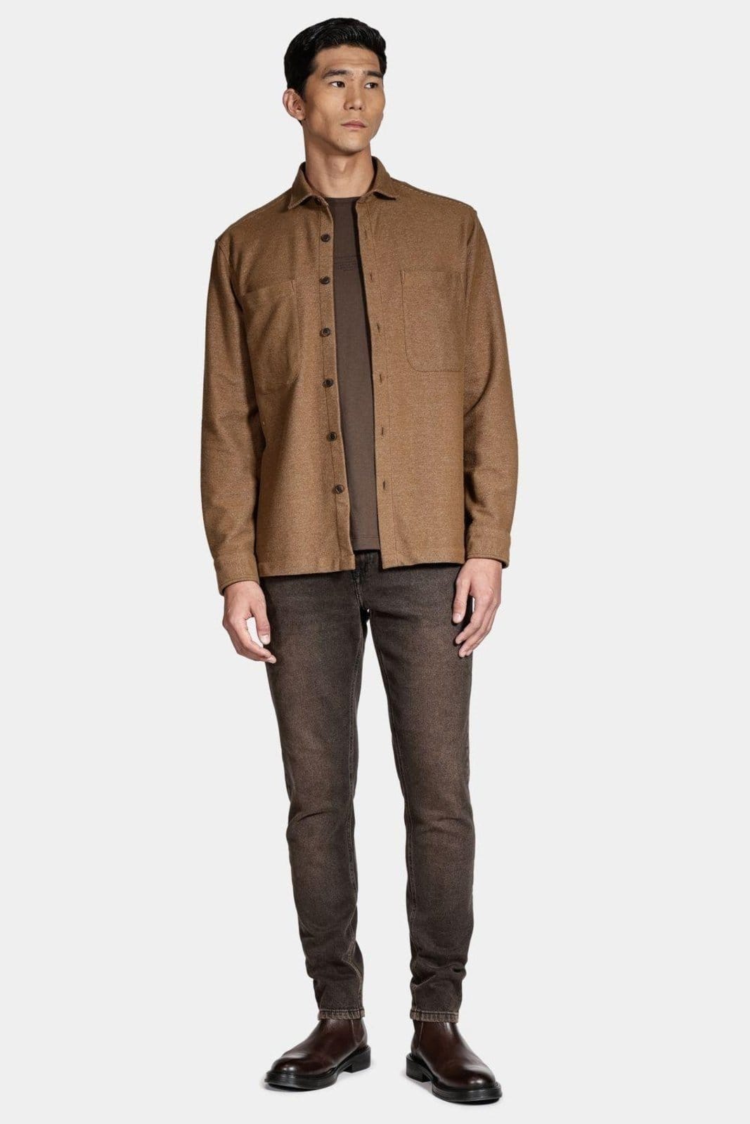 Vista 2 Camisa Aramis Manga Longa Overshirt Tabaco Aramis marrom