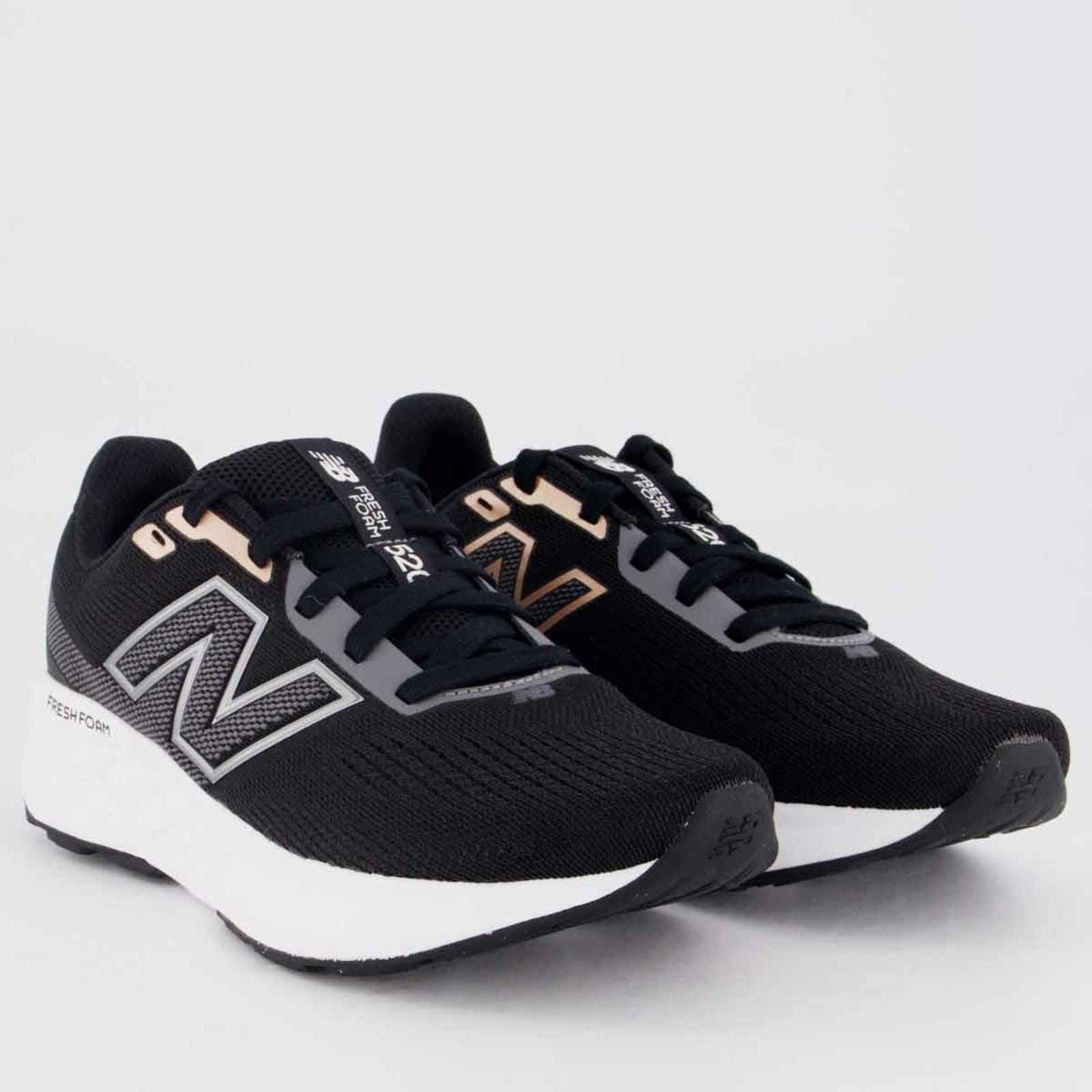 Vista 2 Tênis New Balance 520 V9 Feminino e Bege New Balance preto