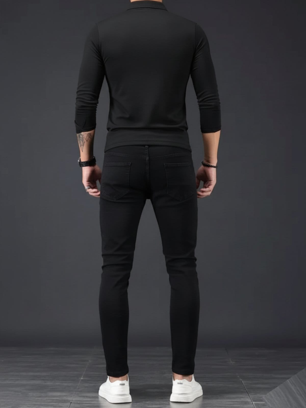 Vista 2 Calça Masculina 5 Estilos Preta Básica e Confortável 5 ESTILOS jeans/preto