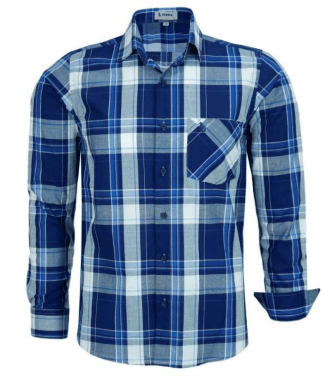 Camisa Social Amil Infor Comfort Xadrez Algodão Macia Fácil de Passar Luxo Cor04