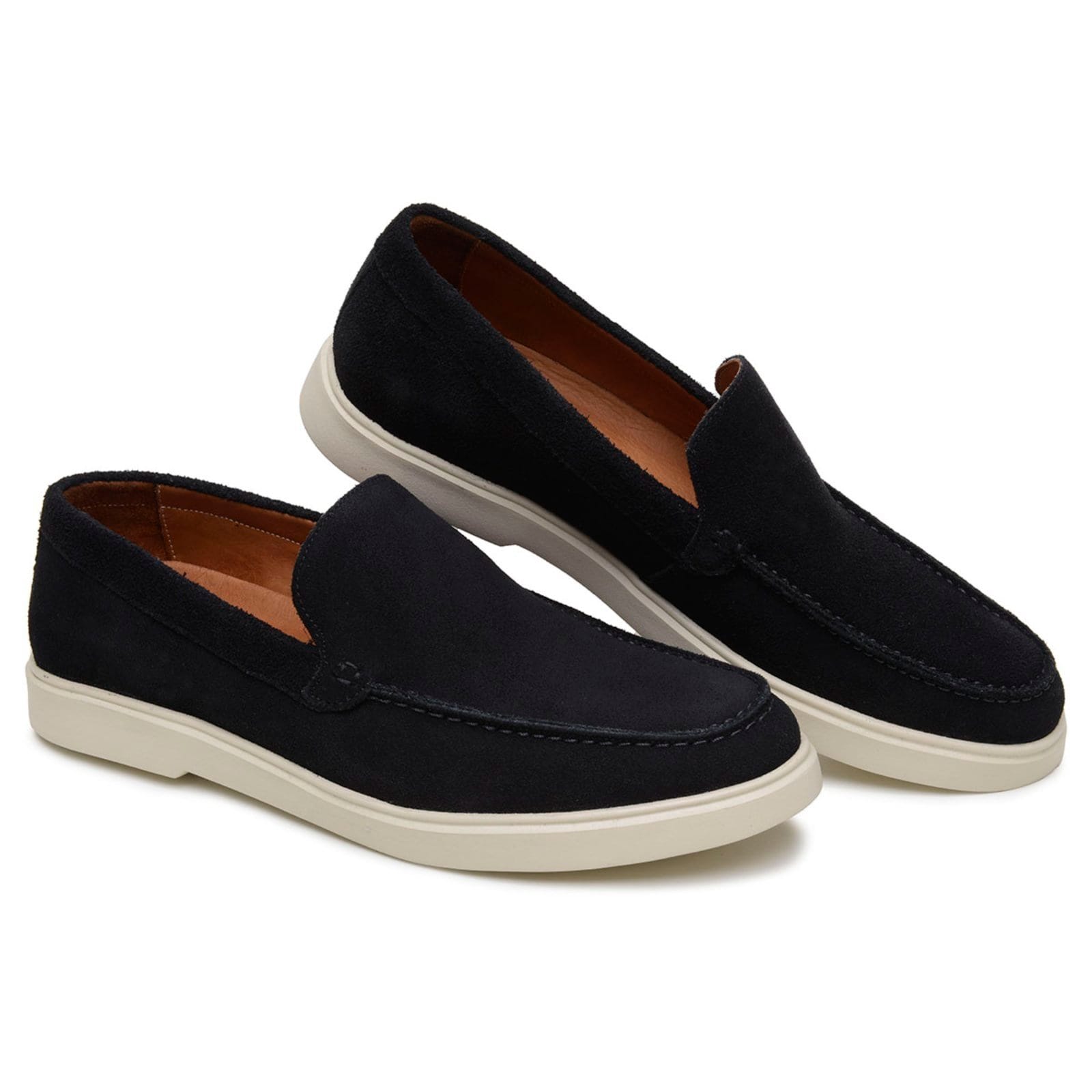 Sapato Casual Masculini Anna Andrade Dockside Slip On Camurça Couro Drive Conforto